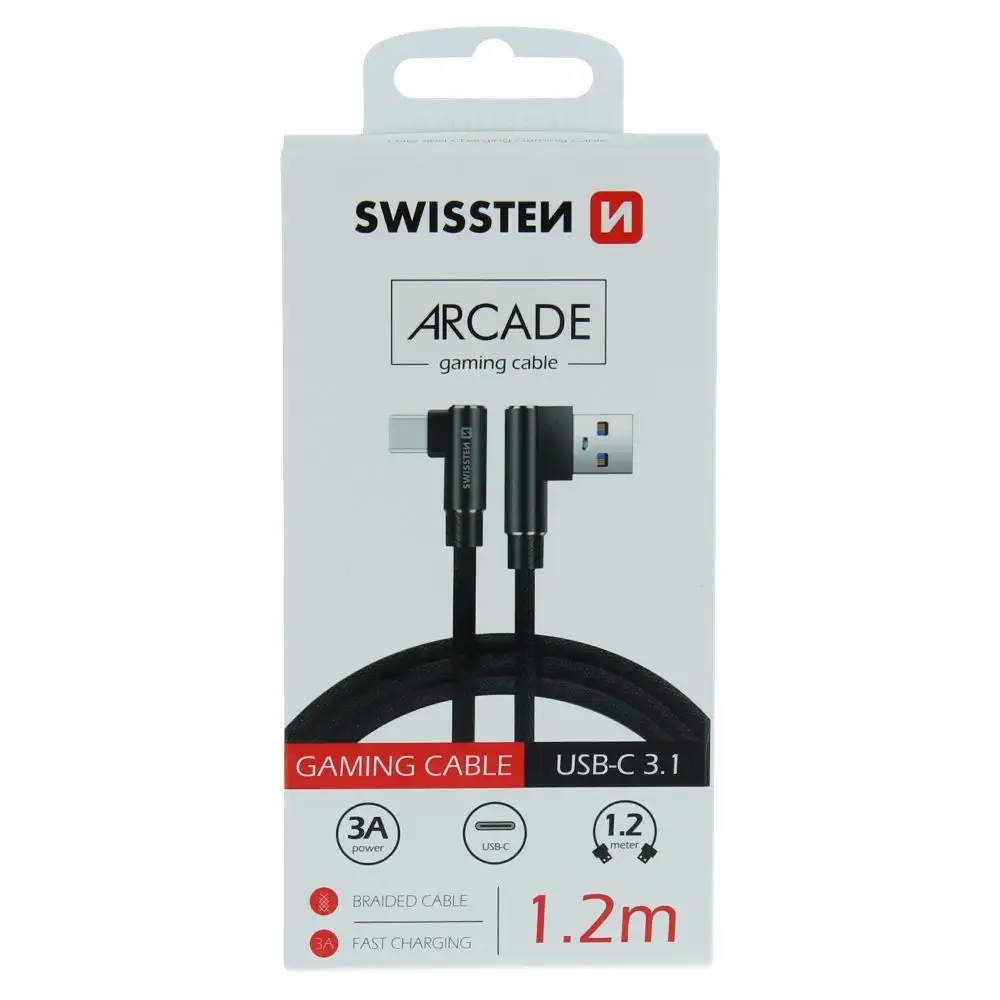 Swissten L Type Textile Universal Quick Charge 3.1 USB do USB-C – Wydajny kabel do ładowania i przesyłania danych