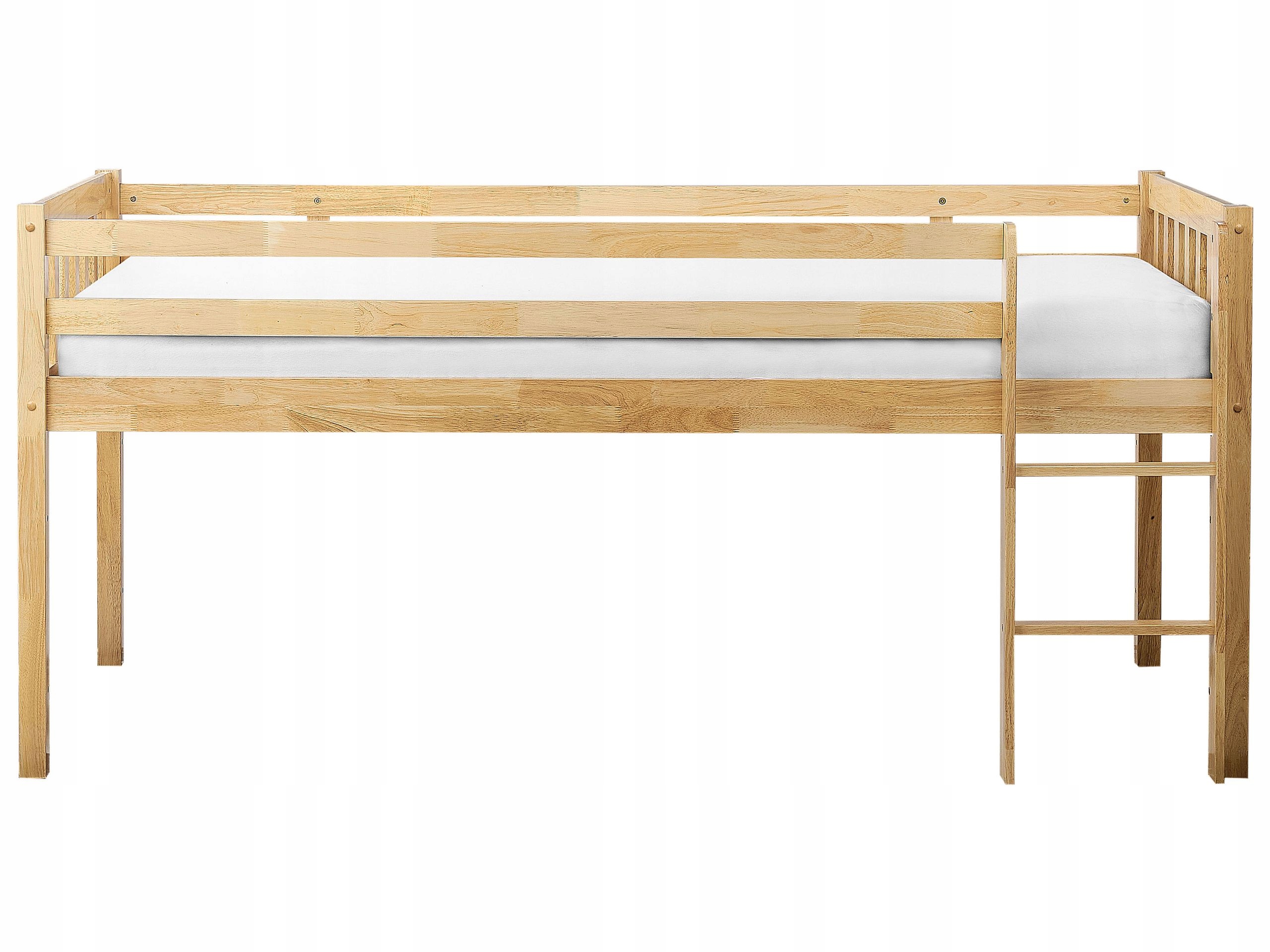 Łóżko na antresoli Drewno PEIPIN 90 x 200 cm Jasnobrązowy Lumarko – Idealne do pokoju dziecięcego