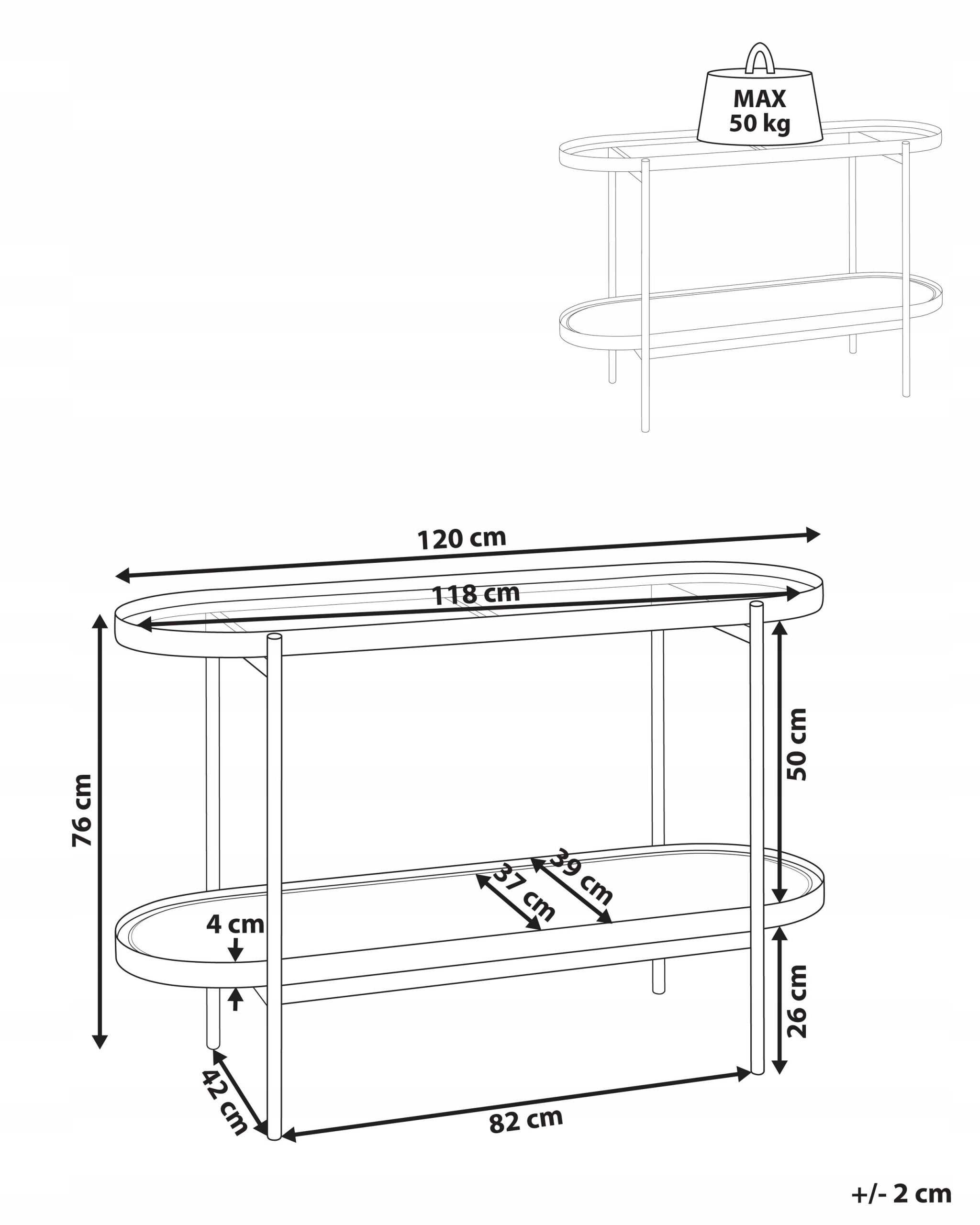 Wymiary konsoli: Szerokość, głębokość i wysokość