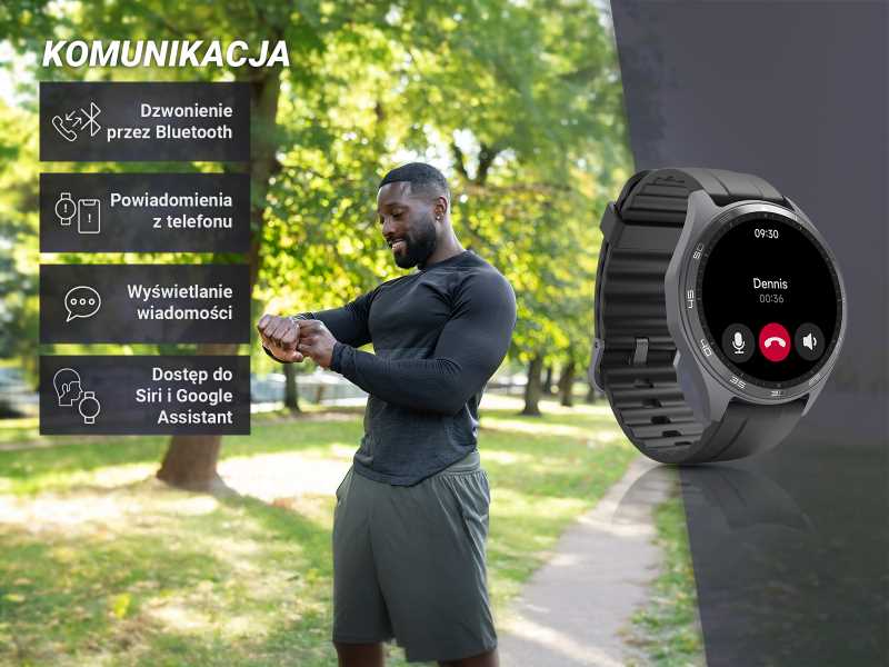 Funkcja dzwonienia Bluetooth w smartwatchu Hama