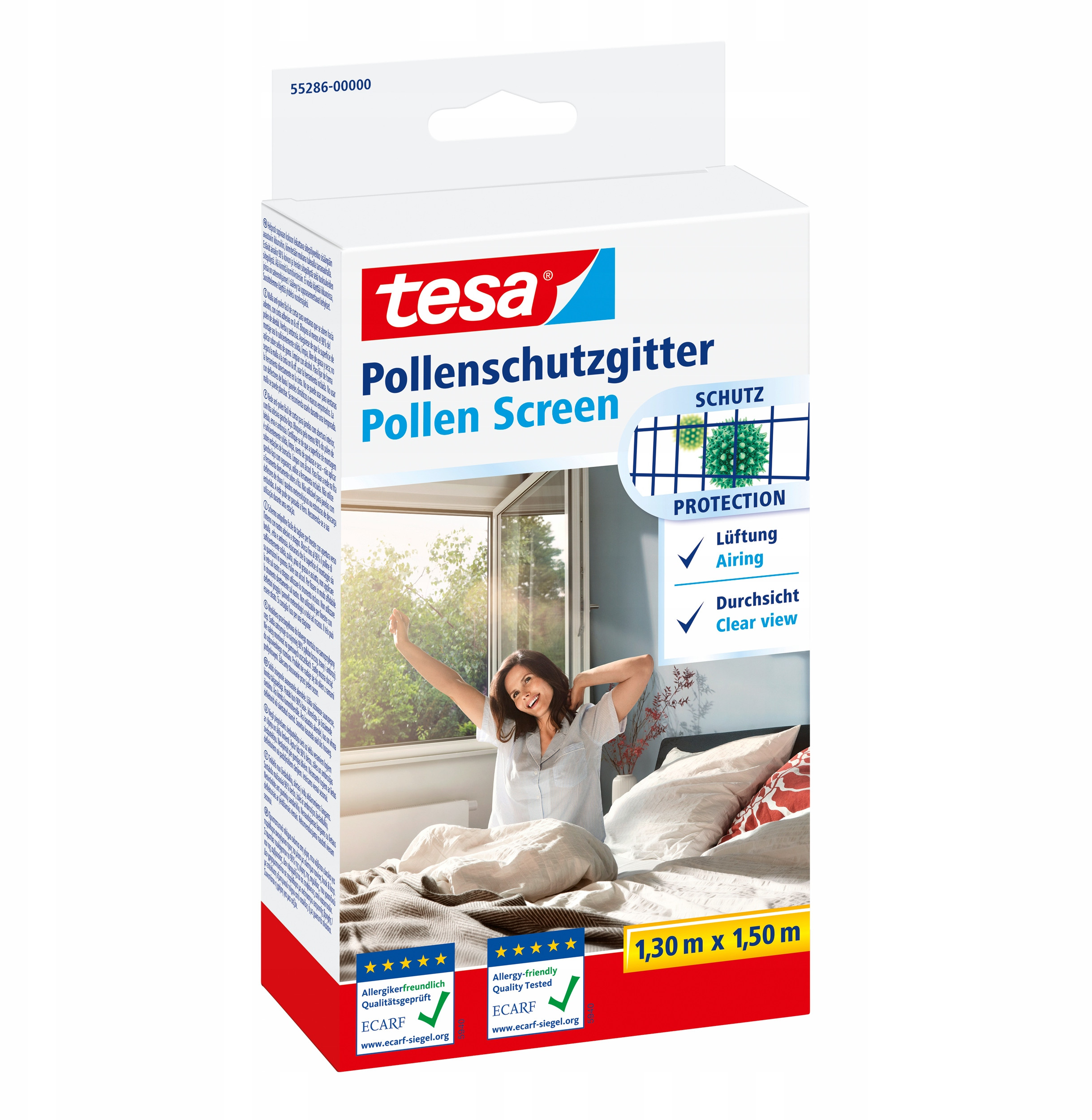 Moskitiera antyalergiczna Tesa 1,3m x 1,5m – Skuteczna ochrona przed owadami