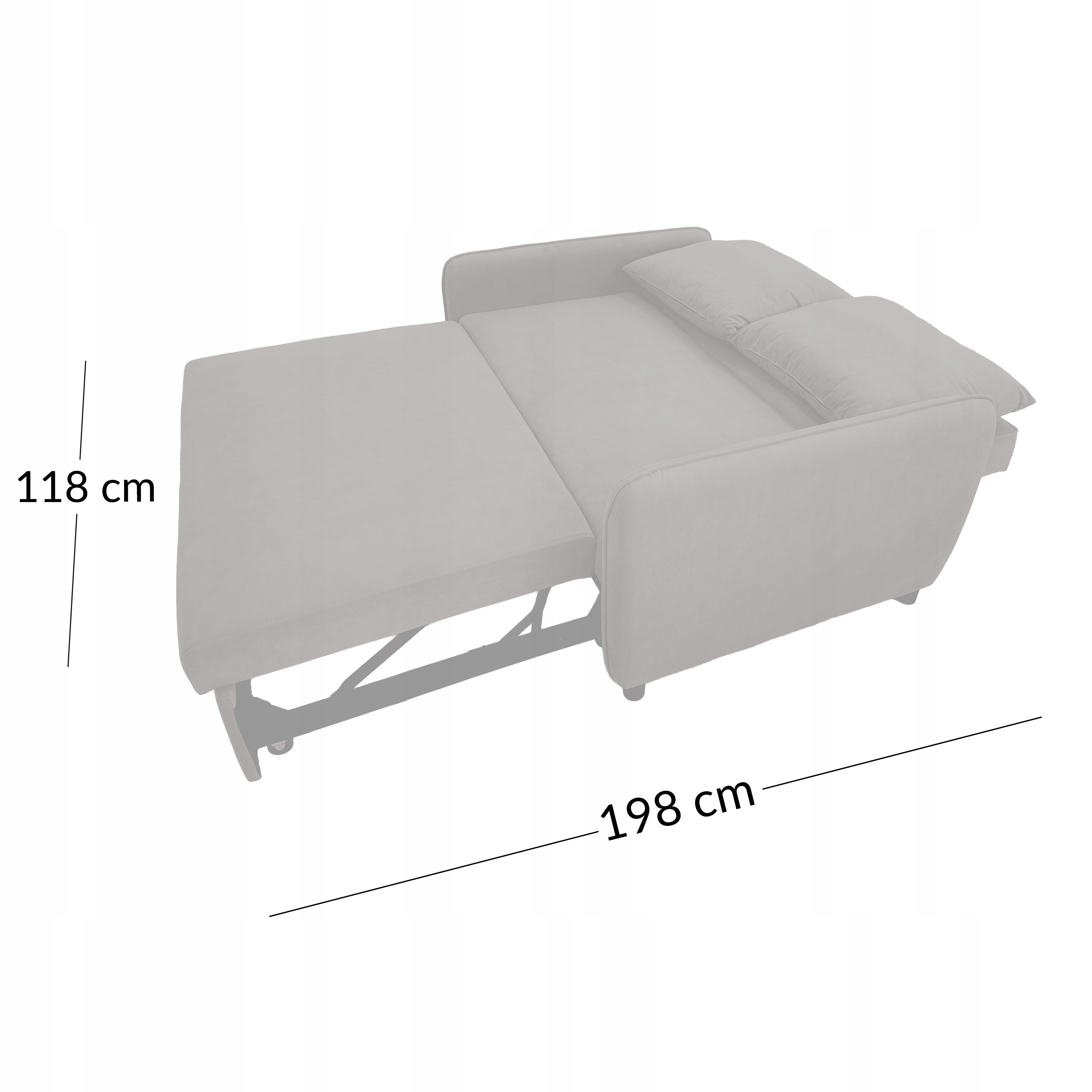 Powierzchnia spania 198x118 cm – Idealna dla gości i domowników