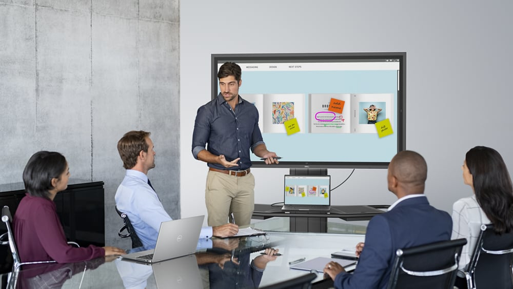 System interaktywny Dell DELL 55 4K Interactive Touch Monitor P5524QT – Nowoczesne rozwiązanie dla biur i sal konferencyjnych
