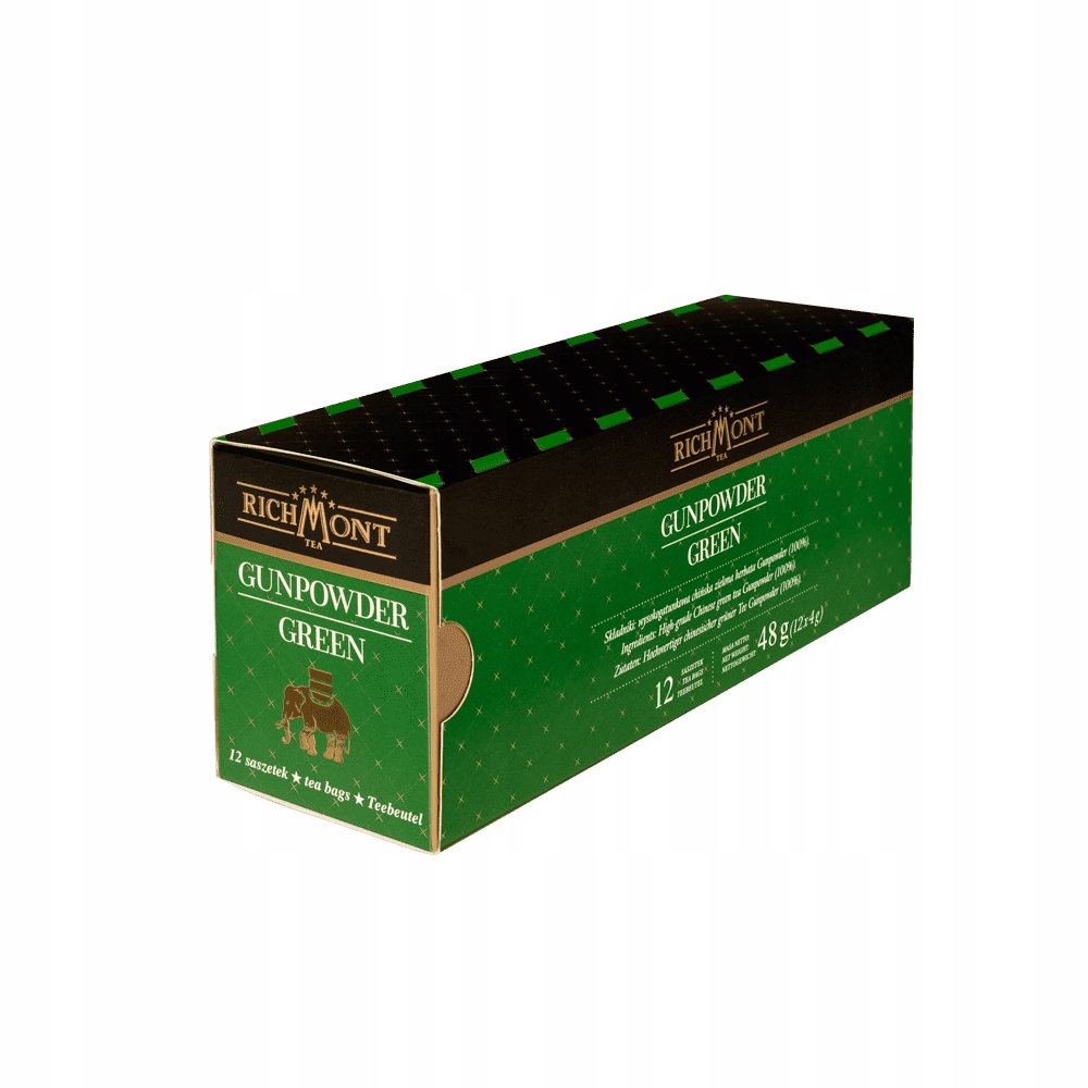 Herbata Richmont Green Gunpowder 12x4g – Czysta chińska herbata zielona