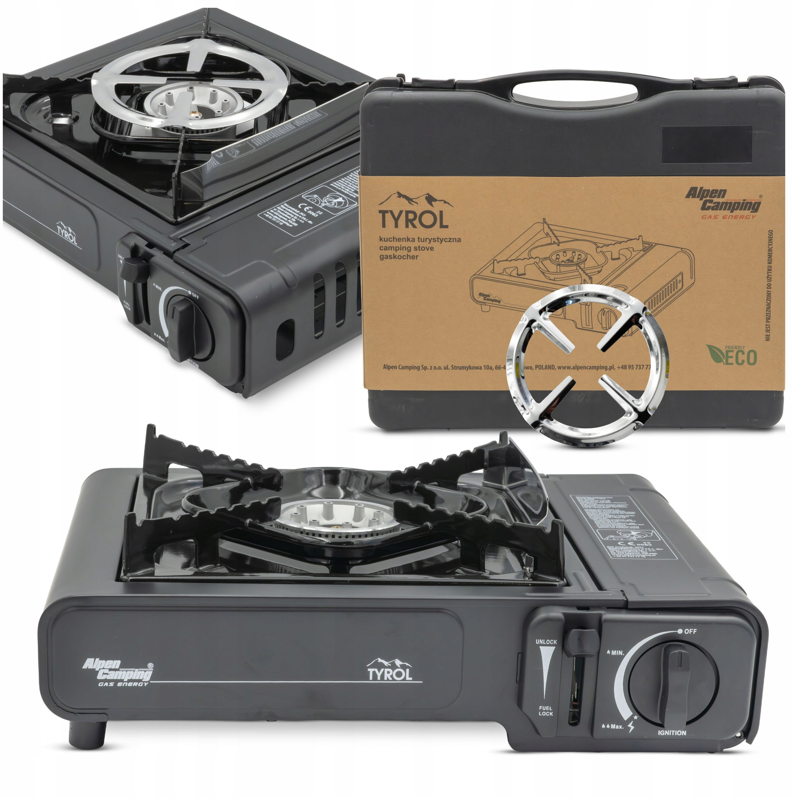 Kuchenka turystyczna Alpen Camping TYROL – Idealna do biwakowania i podróży