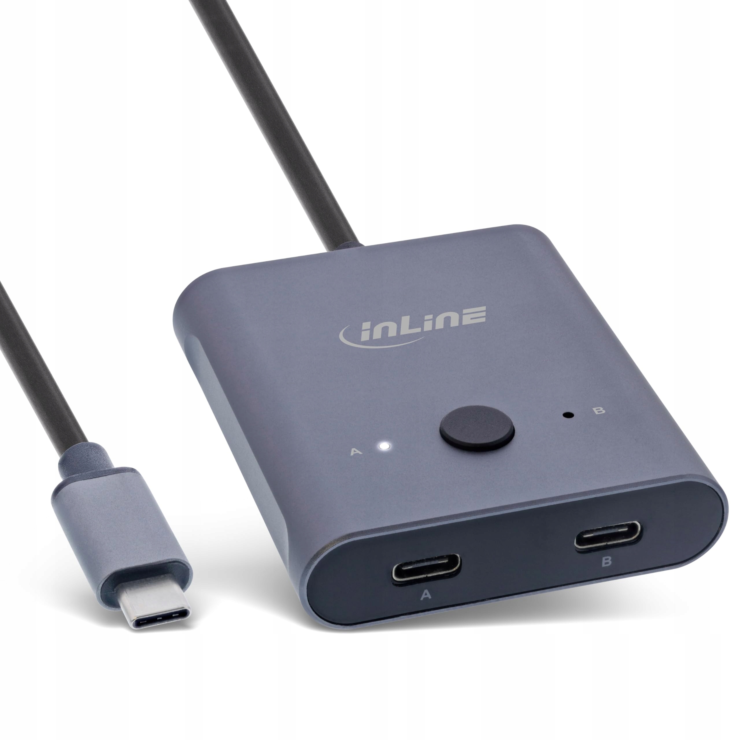 InLine Przełącznik USB-C – Dwukierunkowy rozdzielacz danych i wideo