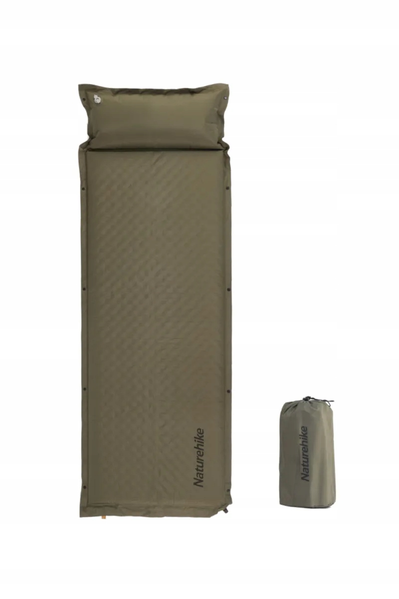 Mata samopompująca Naturehike D01 Pillow Single 192x65x3cm – Komfortowy wybór na kemping