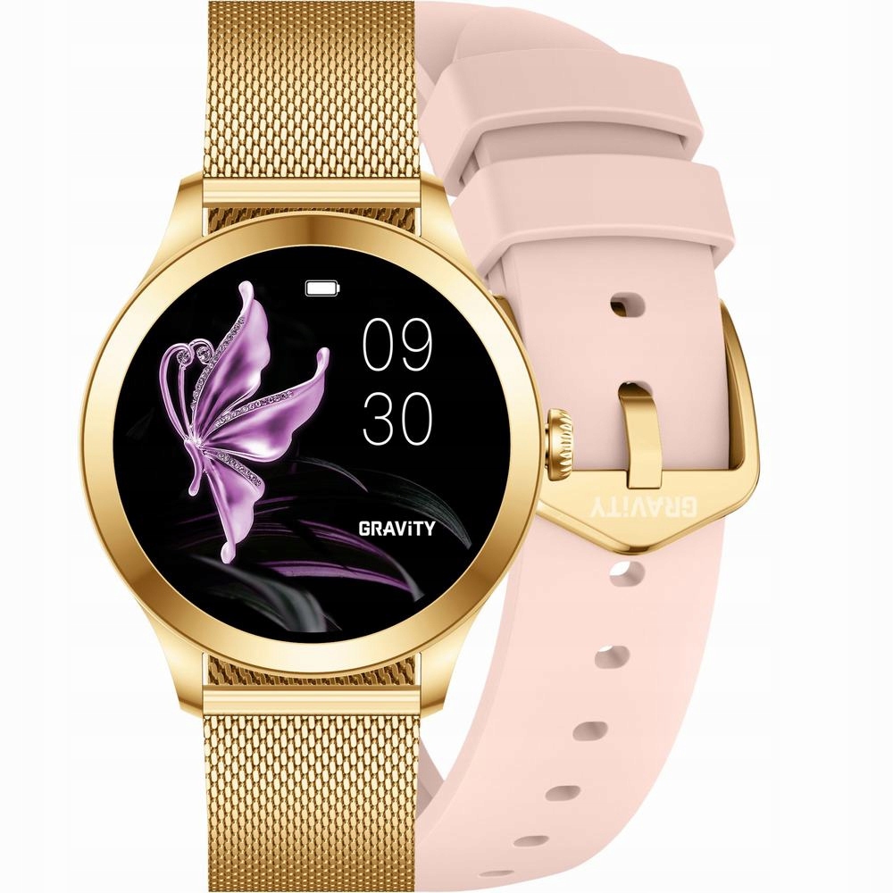 Smartwatch Różowo Złoty 2 Paski GT25-1 PRO – Elegancja na Twoim nadgarstku