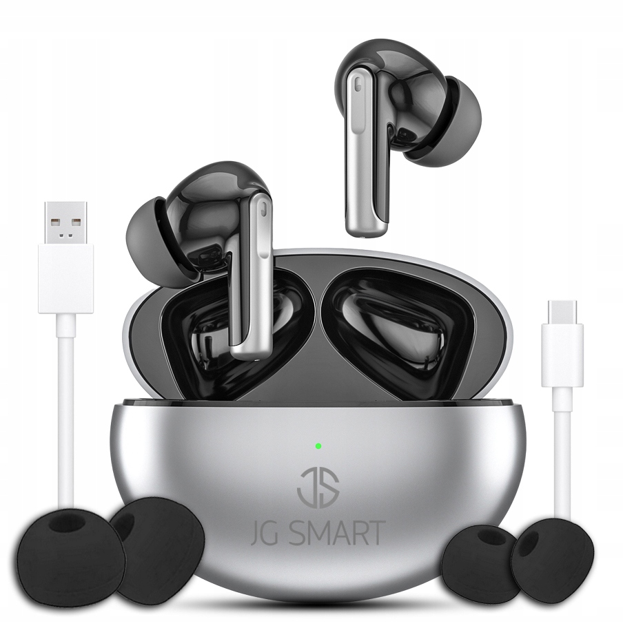 Słuchawki Bezprzewodowe Douszne ANC + ENC Wodoodporne BT 5.3 – Idealne dla Muzyki i Rozmów