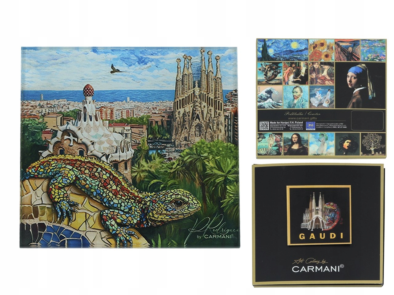Podkładka szklana - inspirowana malarstwem A. Gaudi (CARMANI) – Elegancja i styl w Twoim domu