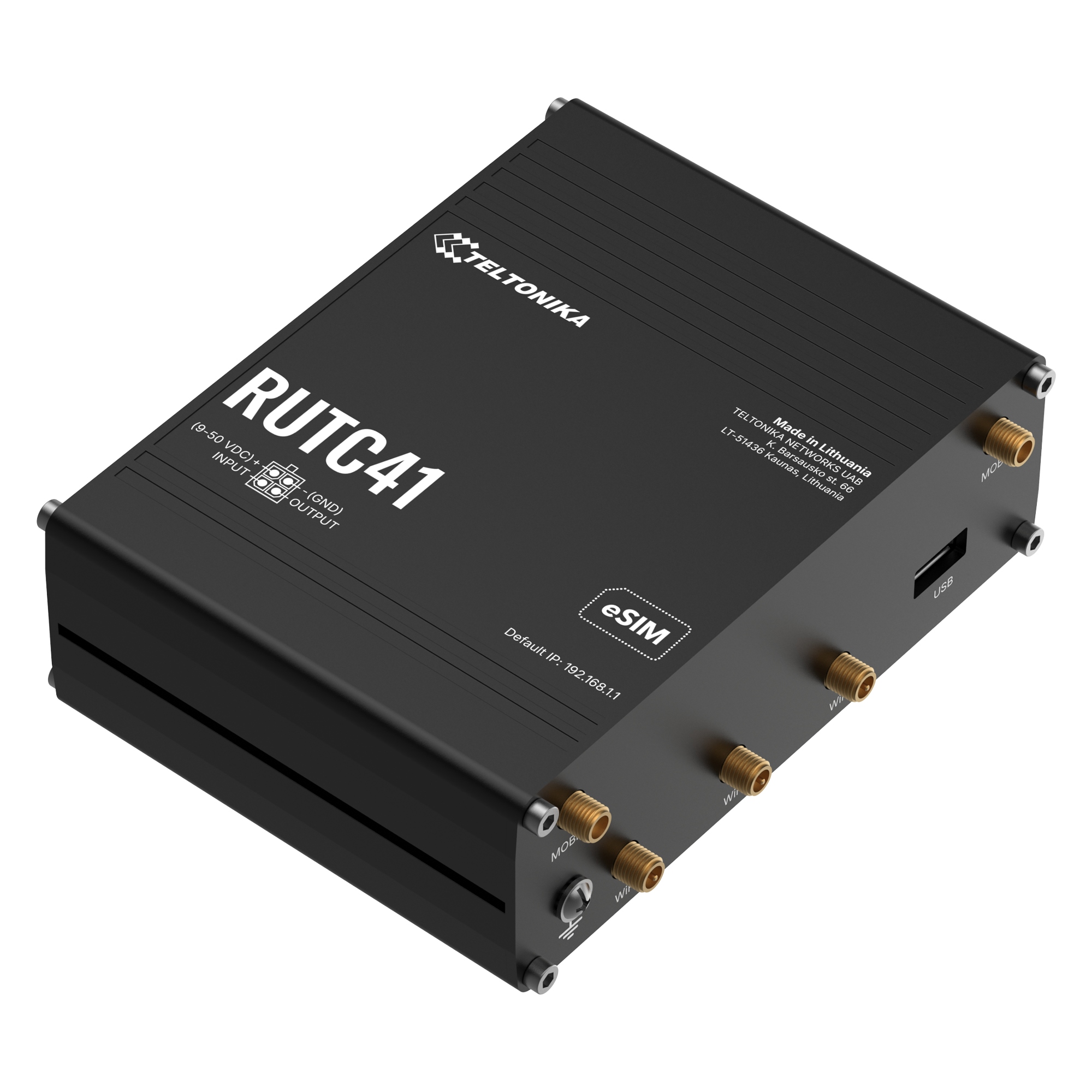 Промышленный роутер Teltonika RUTC41 4G LTE Cat 4, Wi-Fi 6, Docker (RUTC41000000)
