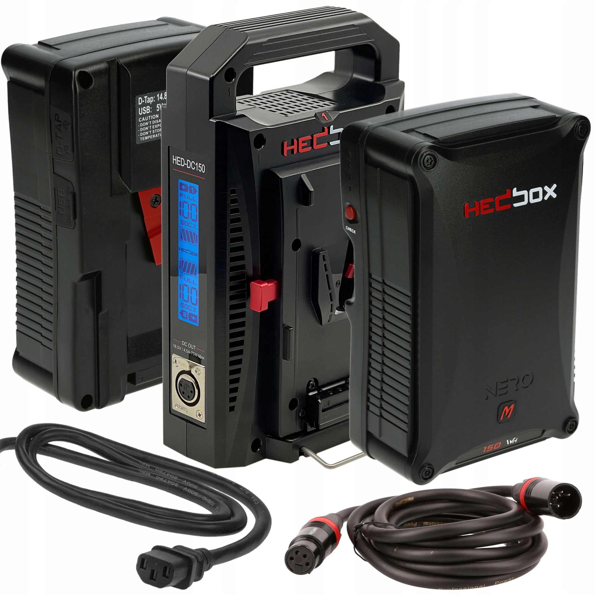 Hedbox Probank 2M – Profesjonalna stacja ładująca z akumulatorami V-Mount 150Wh