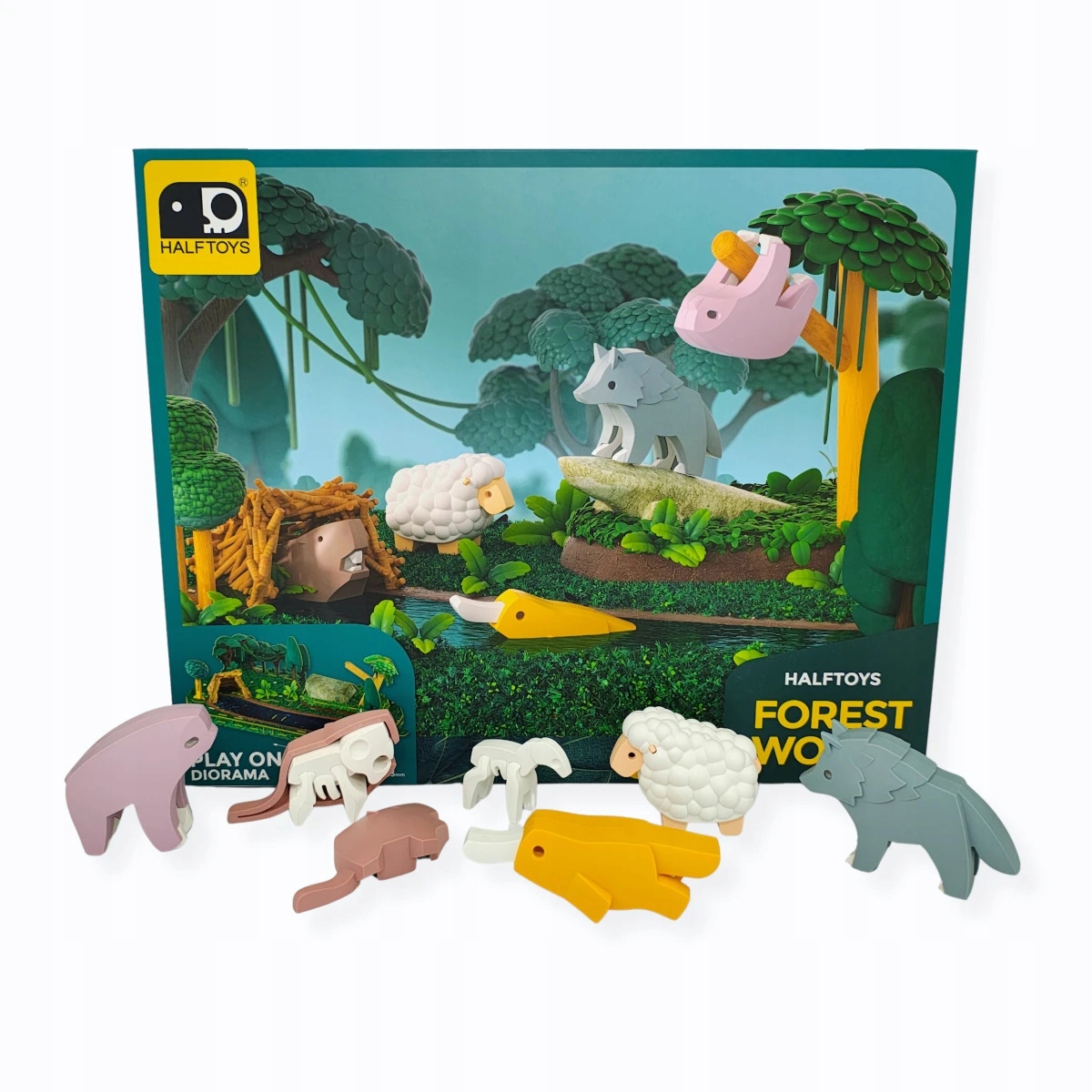 Magnetyczne figurki 3D zwierząt leśnych – Half Toys 3+ EDUKAMP