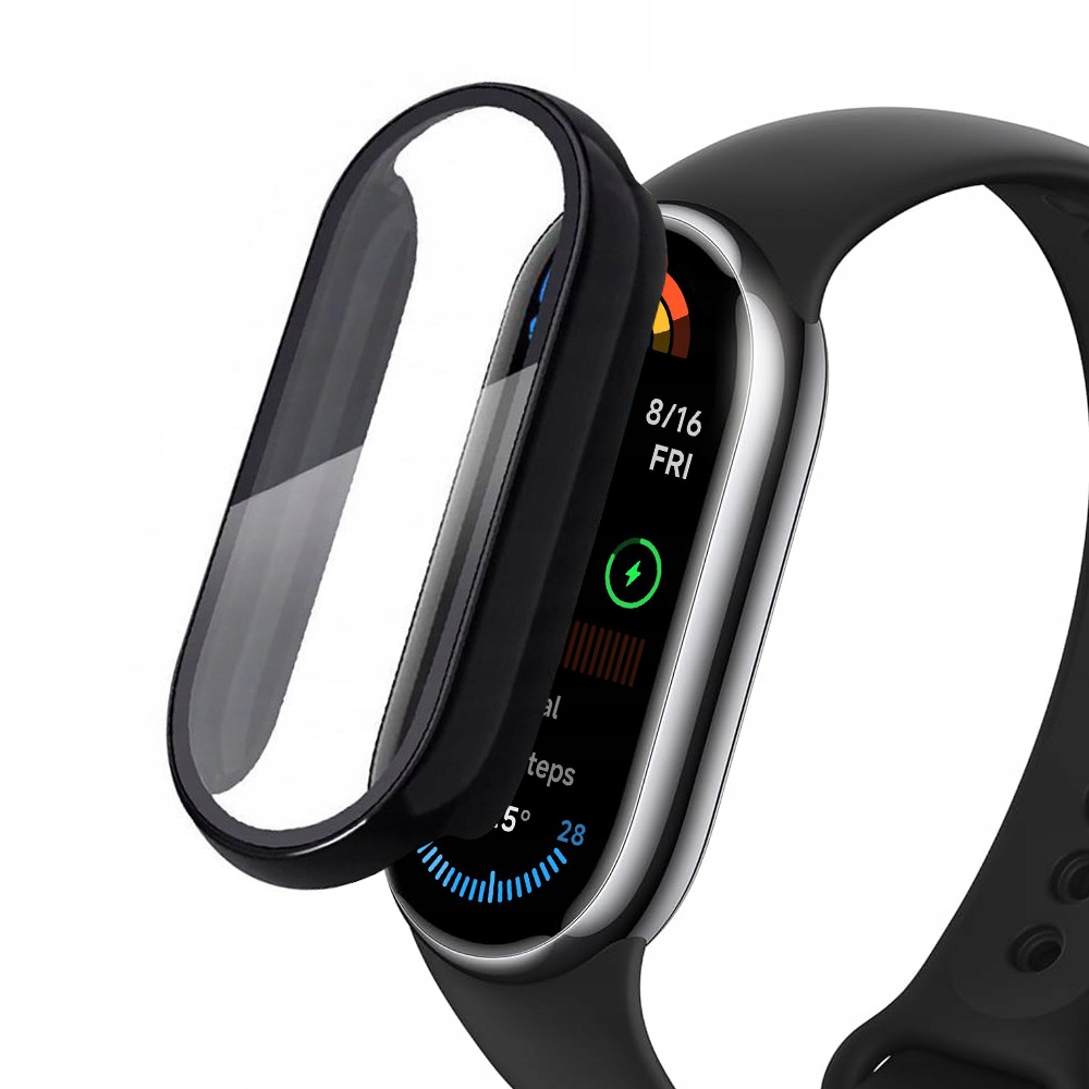 Etui z szybką Tech-Protect Defense do Xiaomi Smart Band 10 / 10 NFC Black – Stylowe i funkcjonalne zabezpieczenie