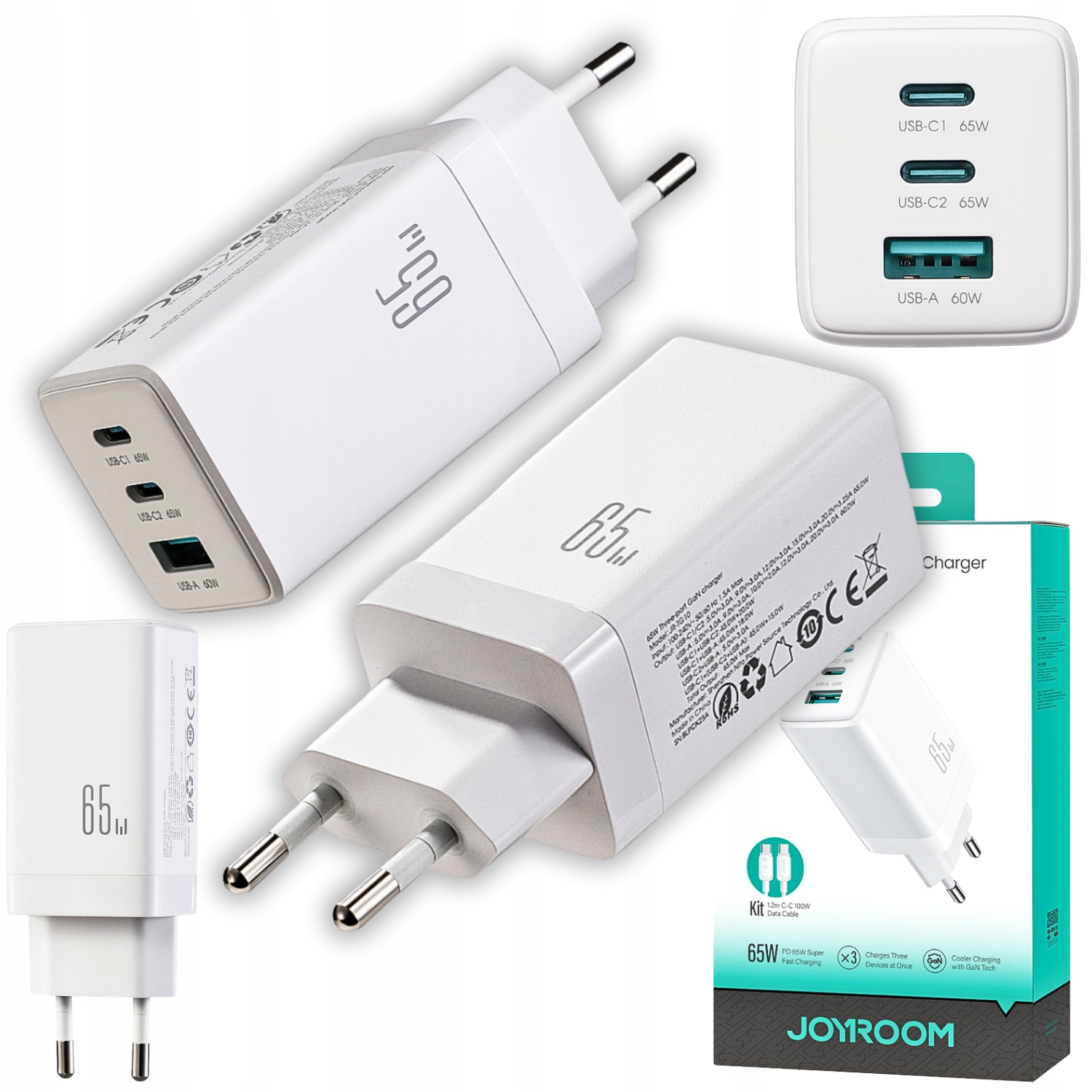 Trzy porty ładowania – Wygodne zasilanie wielu urządzeń jednocześnie