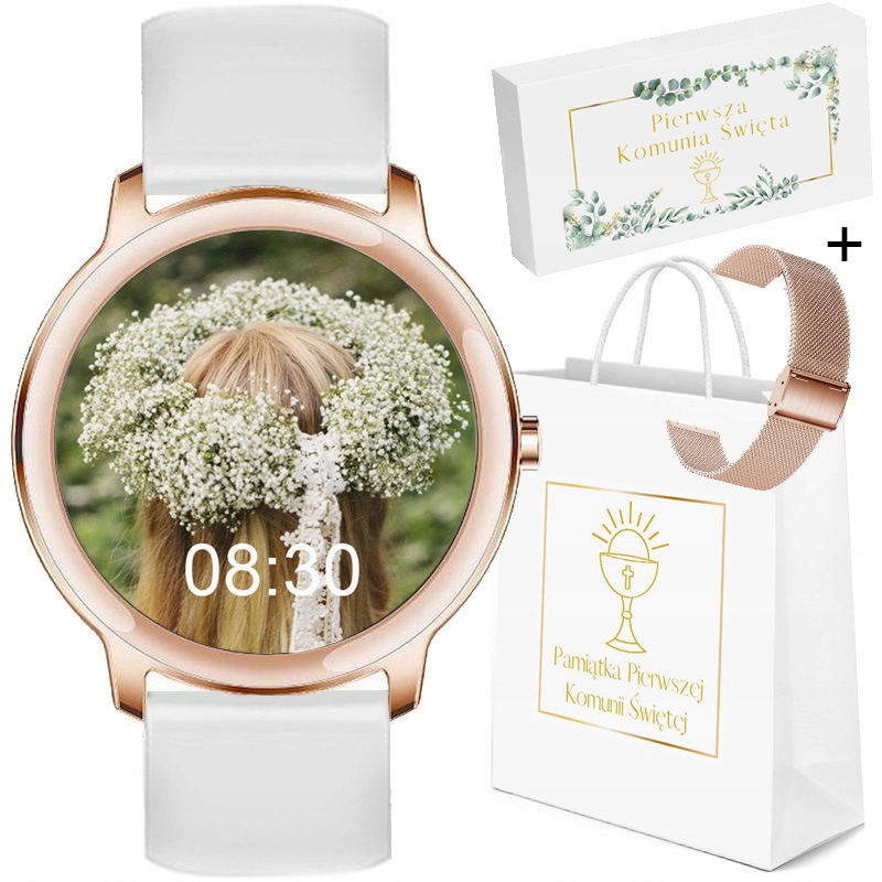 Zegarek dziecięcy RUBICON SMARTWATCH - złoty na komunię