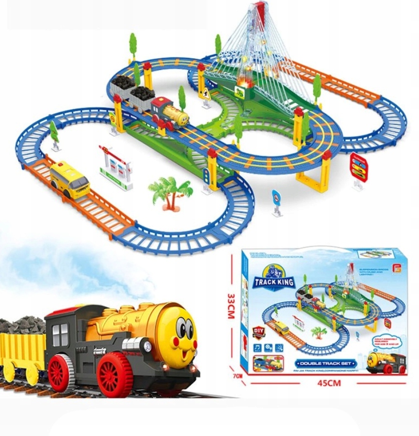 Extralink Kids | Kolejka elektryczna Track King – Fascynująca zabawa dla najmłodszych