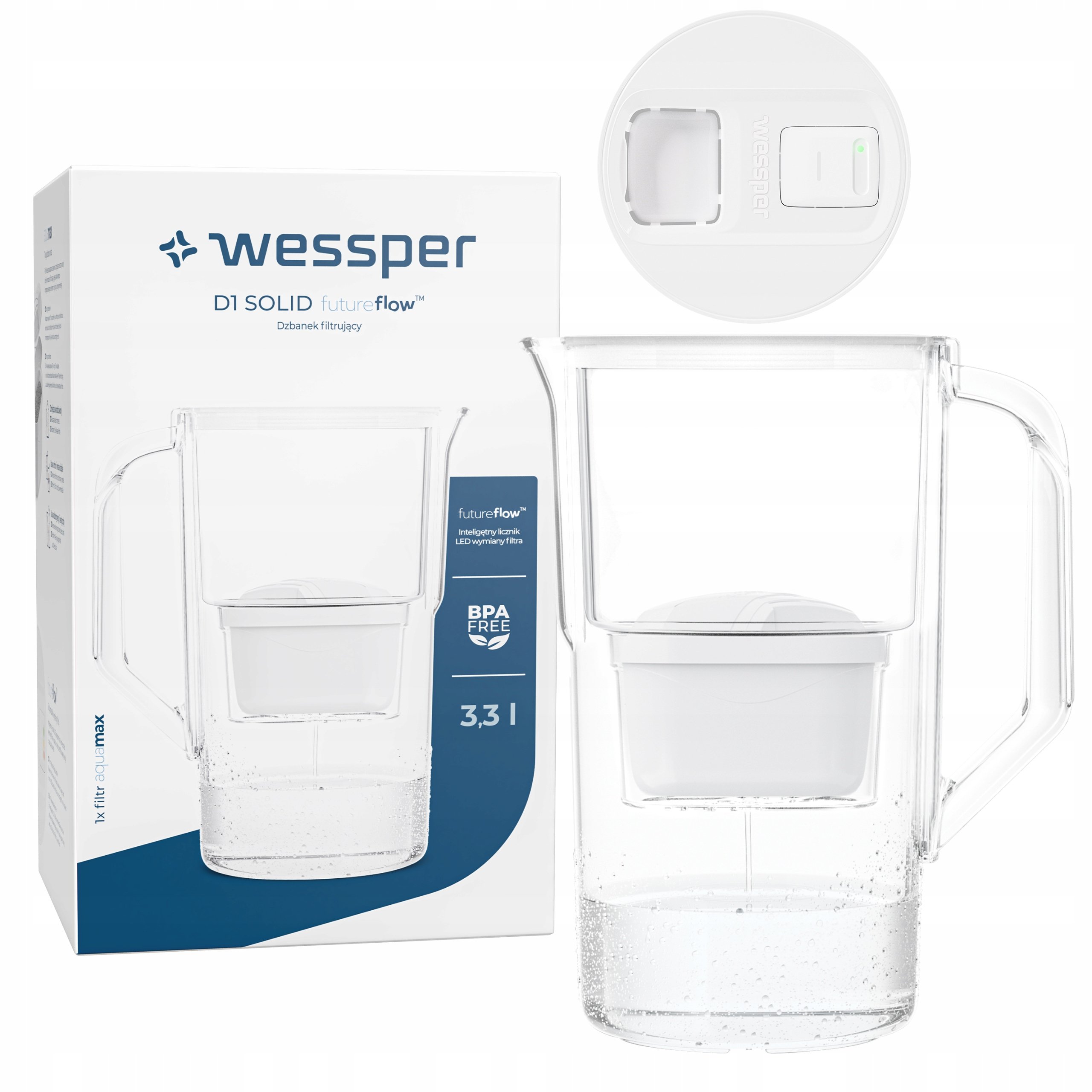 Dzbanek Wessper D1 SOLID FutureFlow aquamax – Idealne rozwiązanie dla czystej wody