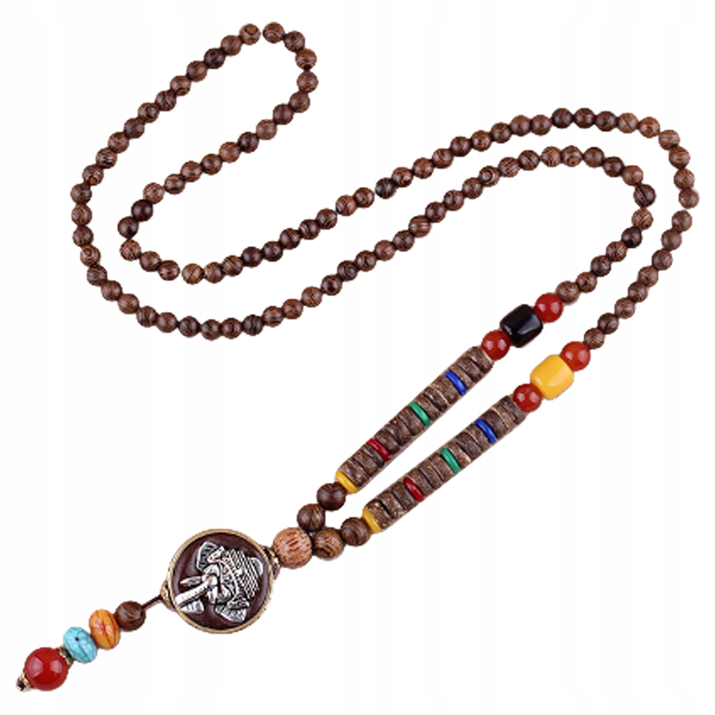 Naszyjnik Drewniany NEPAL BUDDYJSKI MALA – Ręcznie wykonany amulet z Tybetu