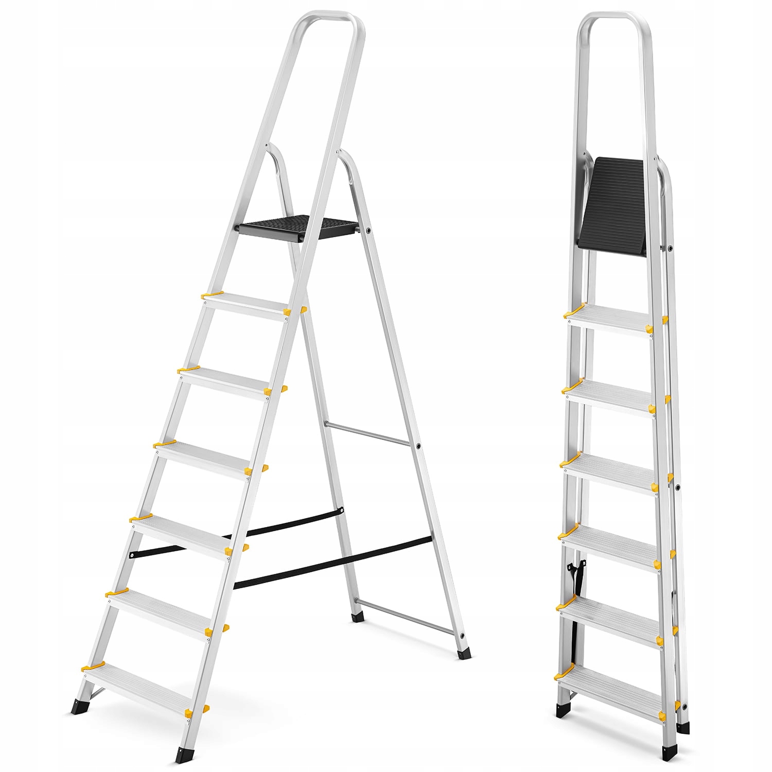 Drabina aluminiowa 7 stopni I-1917 – Wytrzymałość do 150 kg