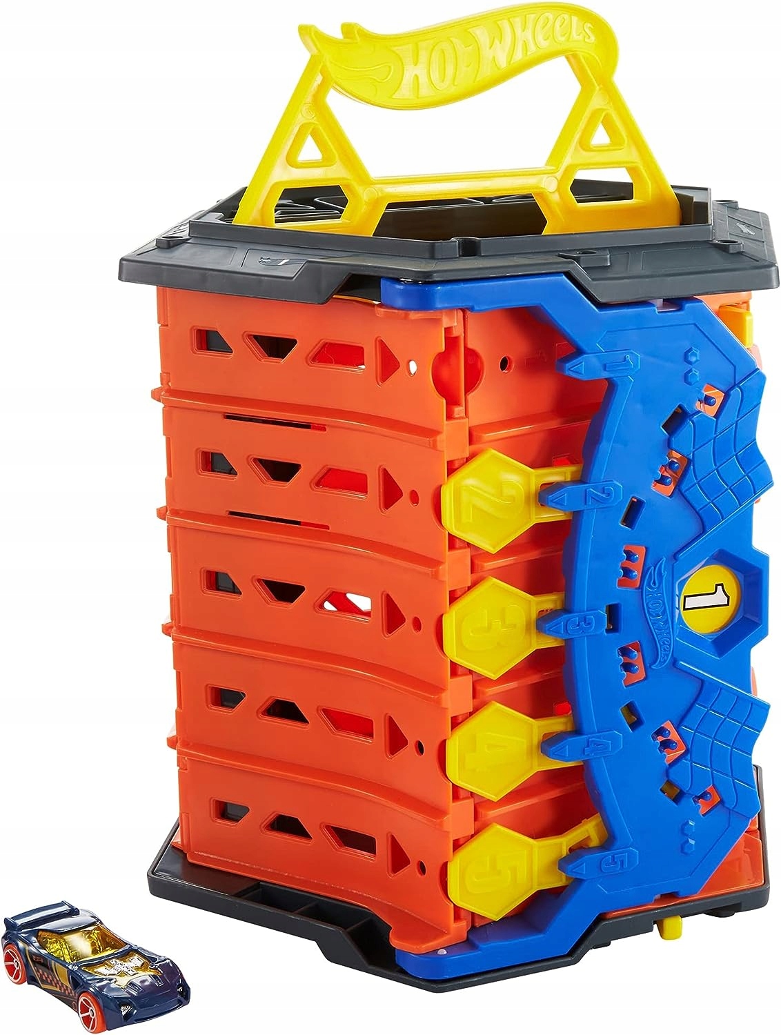 Hot Wheels HGK41 – Rozkładany 5-pasmowy zestaw torów wyścigowych