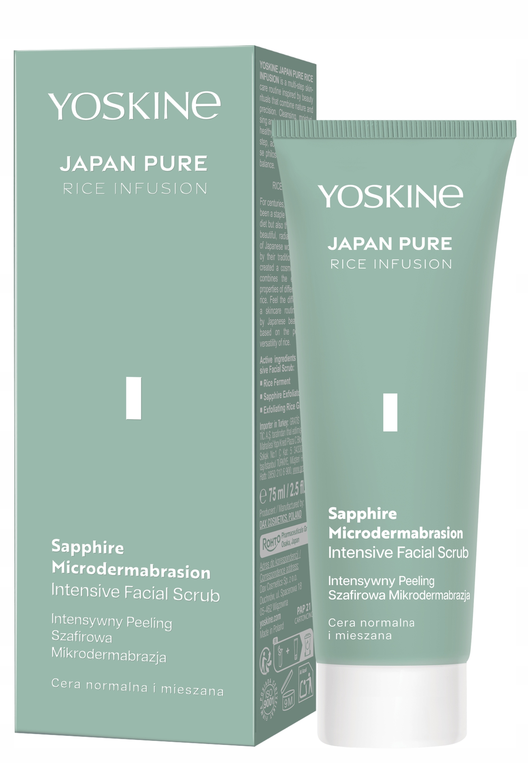 YOSKINE Japan Pure Rice Infusion – Intensywny Mikropeeling Szafirowy 75 ml
