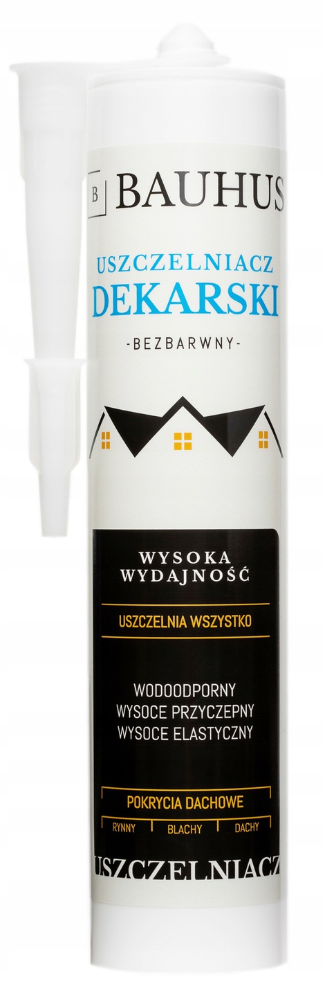 Uszczelniacz dekarski bezbarwny wodoodporny 280ml BAUHUS – Idealne rozwiązanie do napraw dachów
