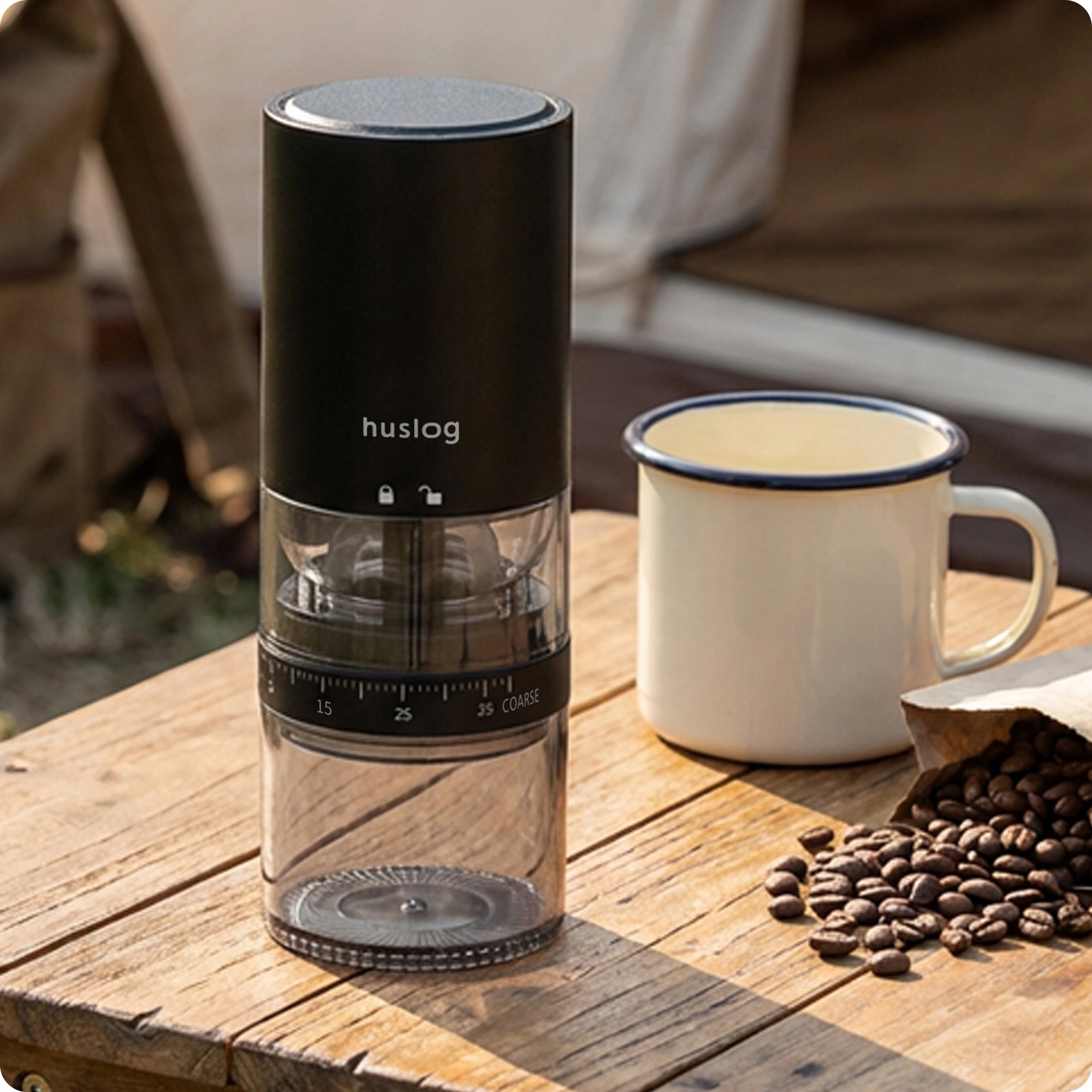 Przezroczyste okienko – Kontrola ilości ziaren i stopnia zmielenia