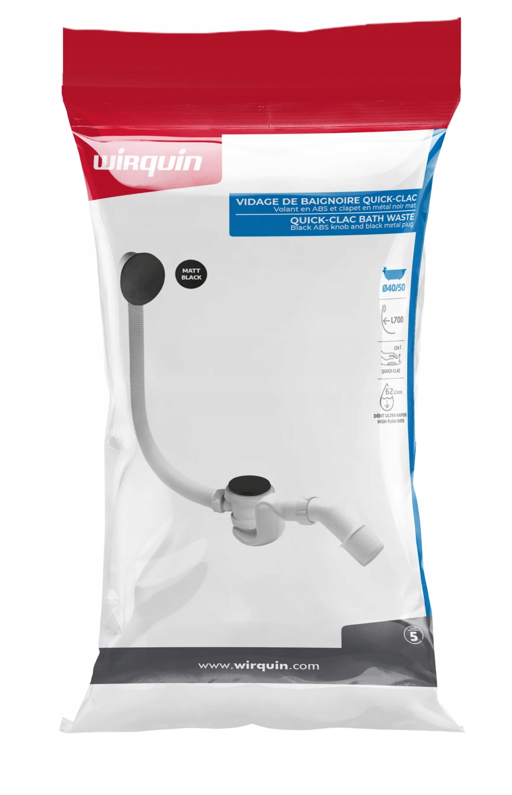 Wysoka wydajność przepływu – 62 l/min