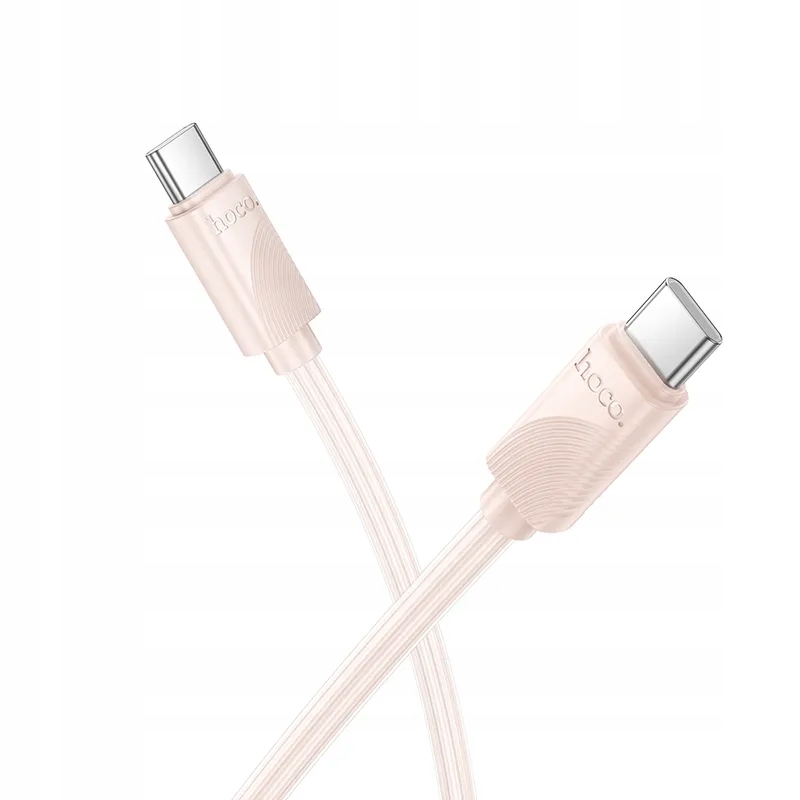 Kabel USB C do USB C Hoco 3A 60W 1 m X114 różowy – Szybkie ładowanie i transfer danych