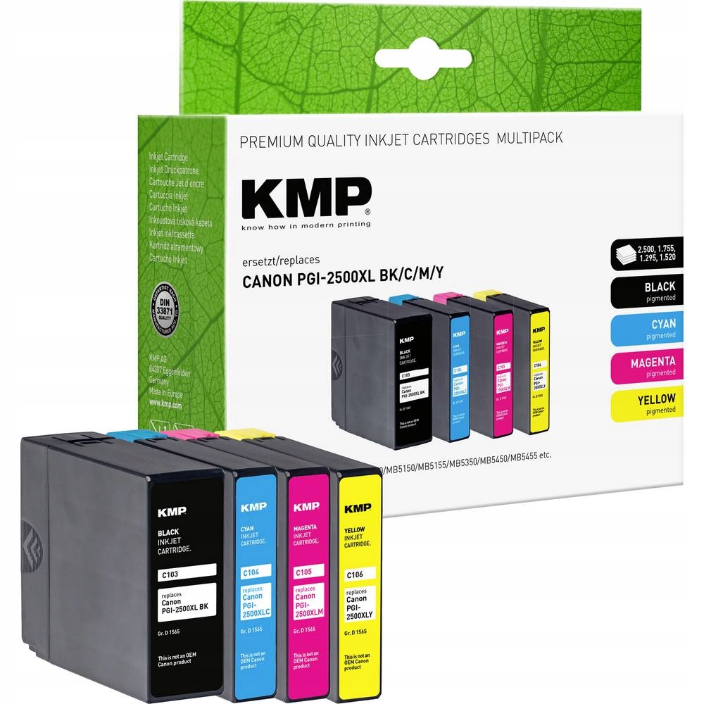 Wydajność tuszy – Do 2500 stron w zestawie