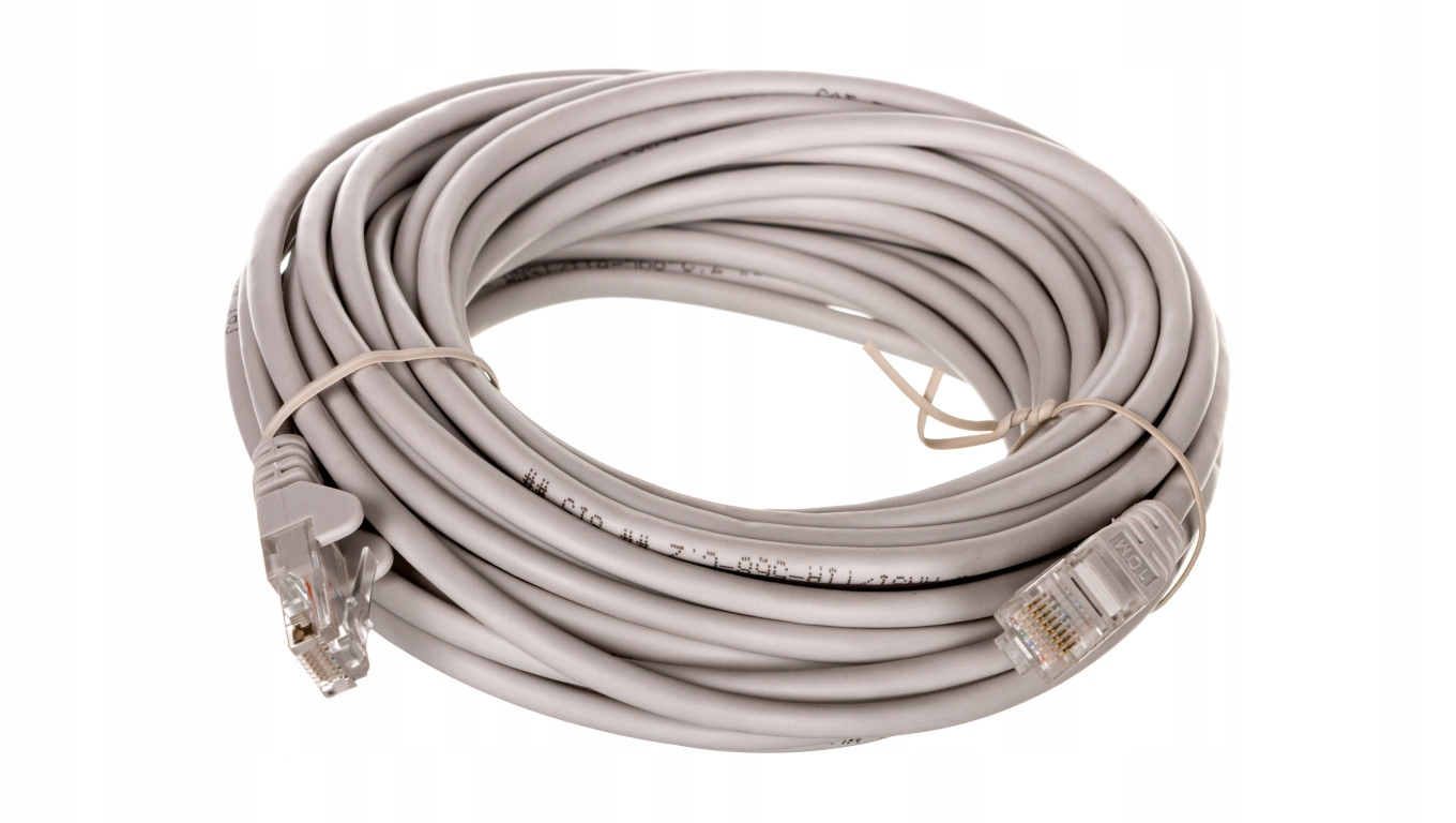 Kabel krosowy patchcord U/UTP kat. 5e CCA szary 10m (68347) – Idealne połączenie dla Twojej sieci