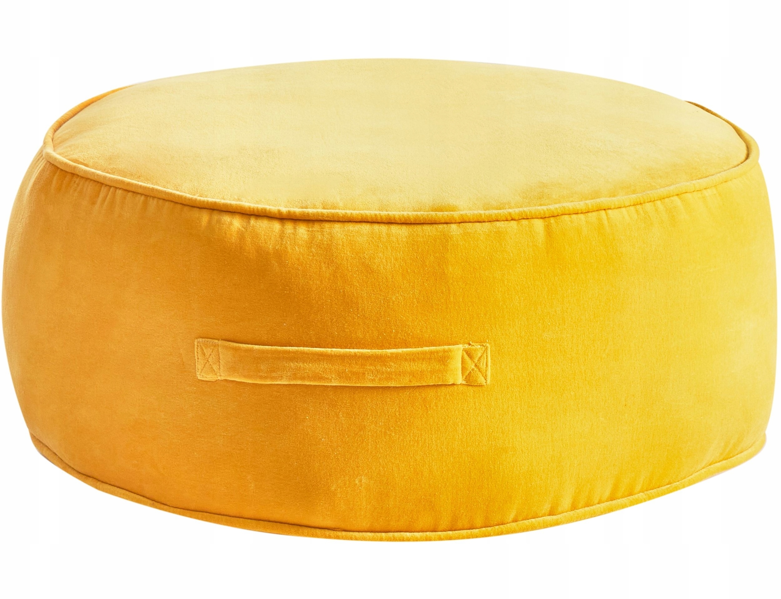 Puf YULLE Welur Żółty – Elegancja i styl w Twoim wnętrzu