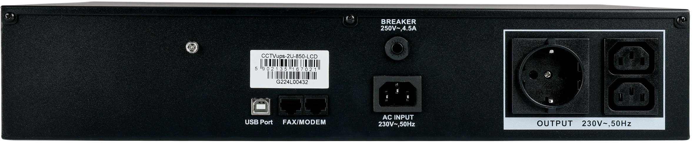 Zasilacz UPS CCTV 850VA 510W Rack 1x9Ah 12V – Niezawodne źródło energii
