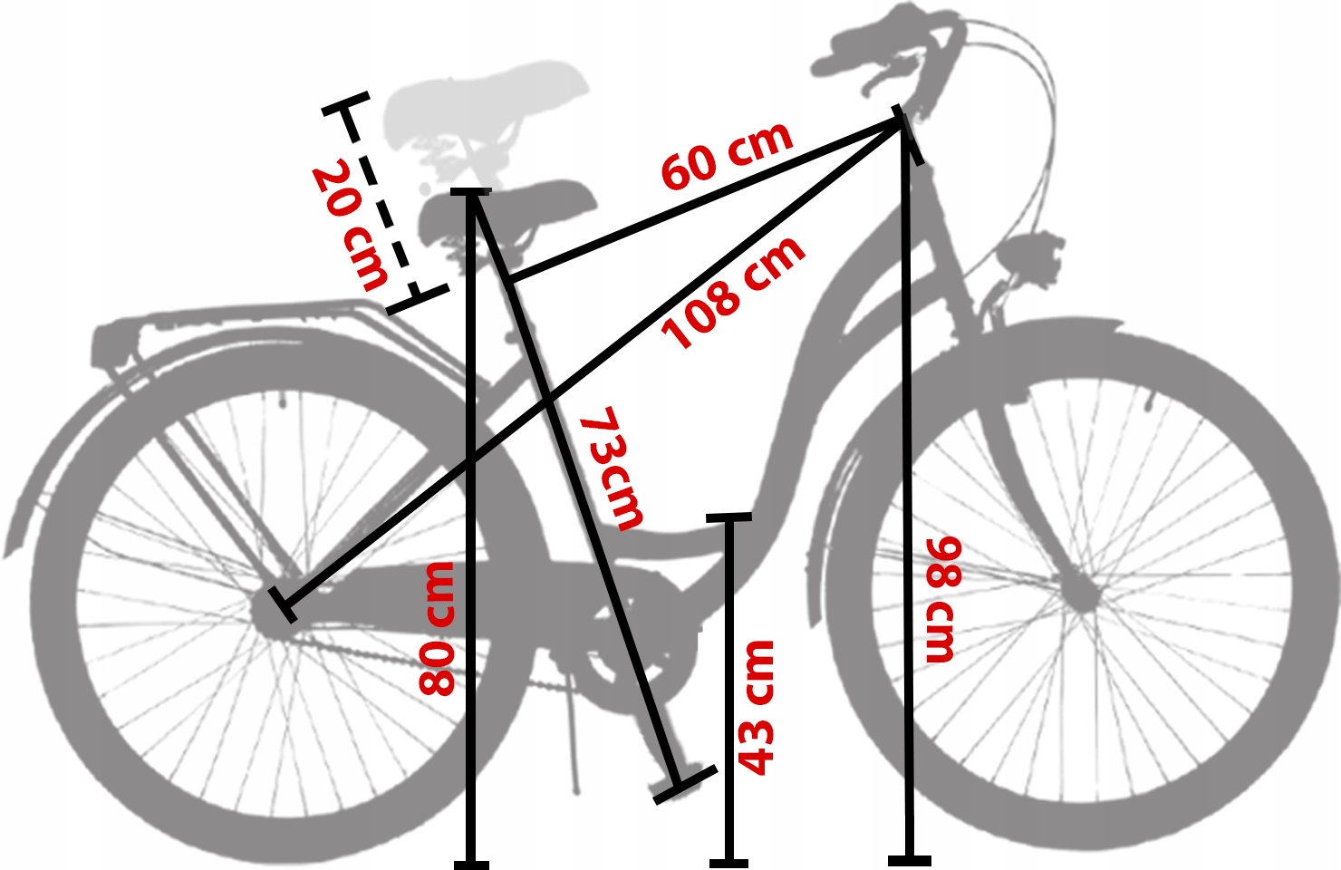 Idealny dla użytkowników o wzroście 160-180 cm