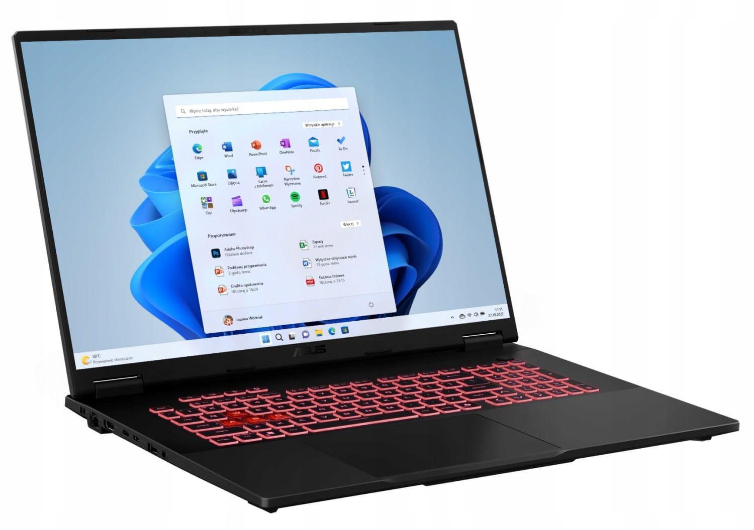 ASUS TUF Gaming A18 FA808UM-S9016W – Potężny laptop do gier