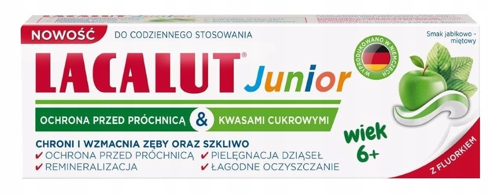 LACALUT Junior Pasta do zębów dla dzieci od 6 lat 55ml – Zdrowe zęby od najmłodszych lat