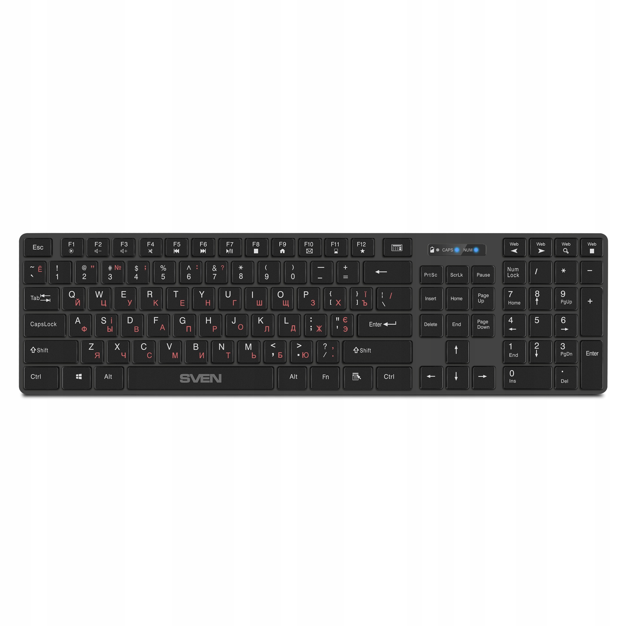 SVEN KB-E5300W graphite – Bezprzewodowa klawiatura do komputera