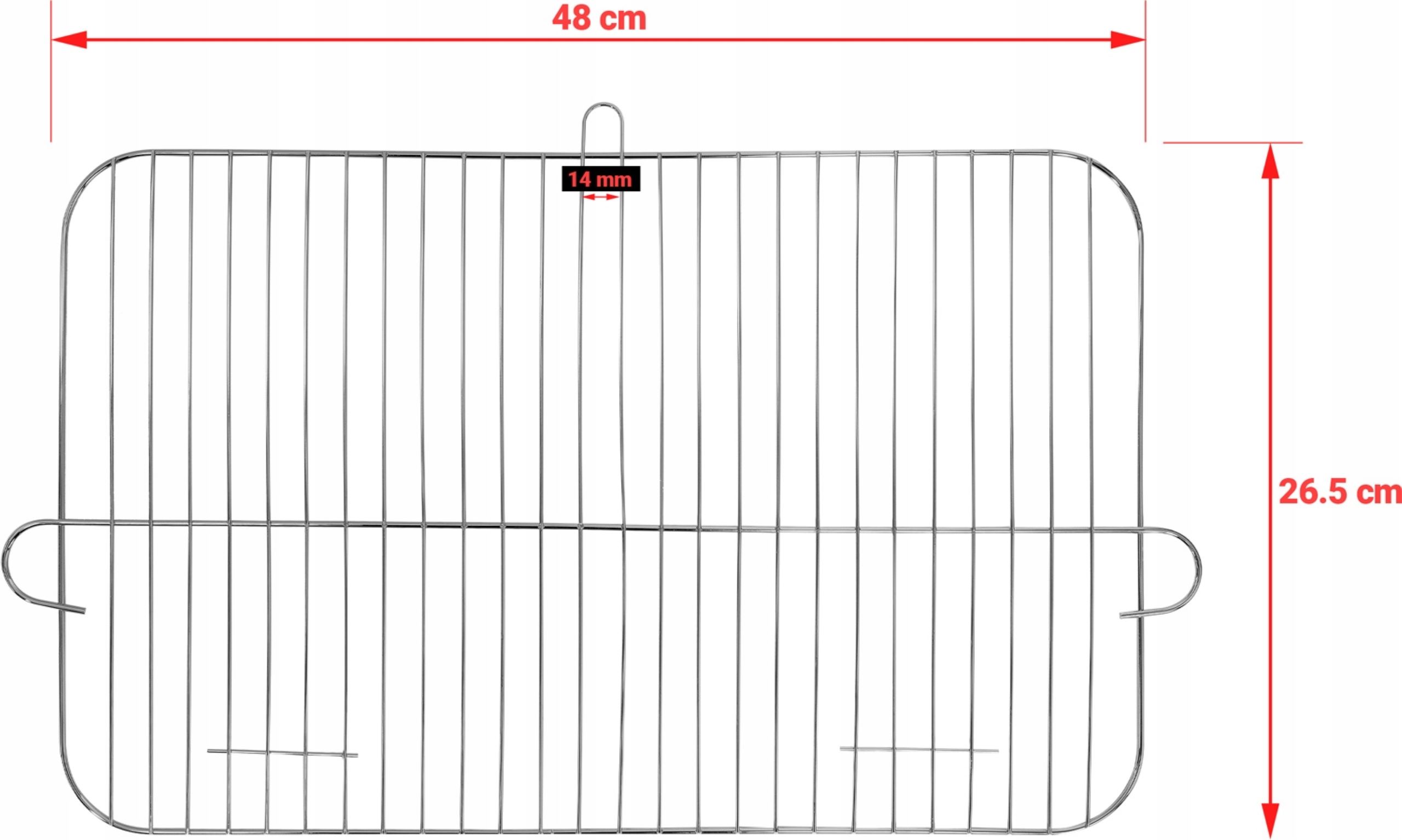 Grill węglowy z półką, ruszt 48 x 26.5 cm – Idealny do ogrodu