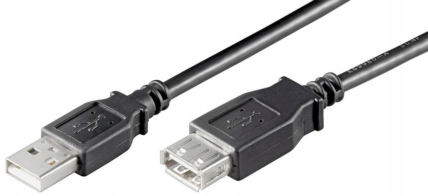 Kabel USB-A - USB-A 5 m Czarny (USBAAF5B) – Idealne rozwiązanie do przedłużania