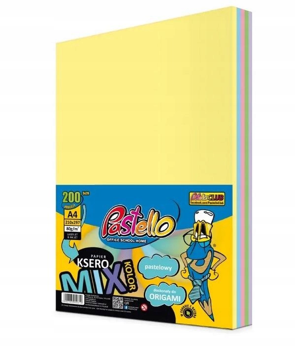 Papier ksero A4 80g 5 kolorów pastelowych – Idealny do biura i szkoły
