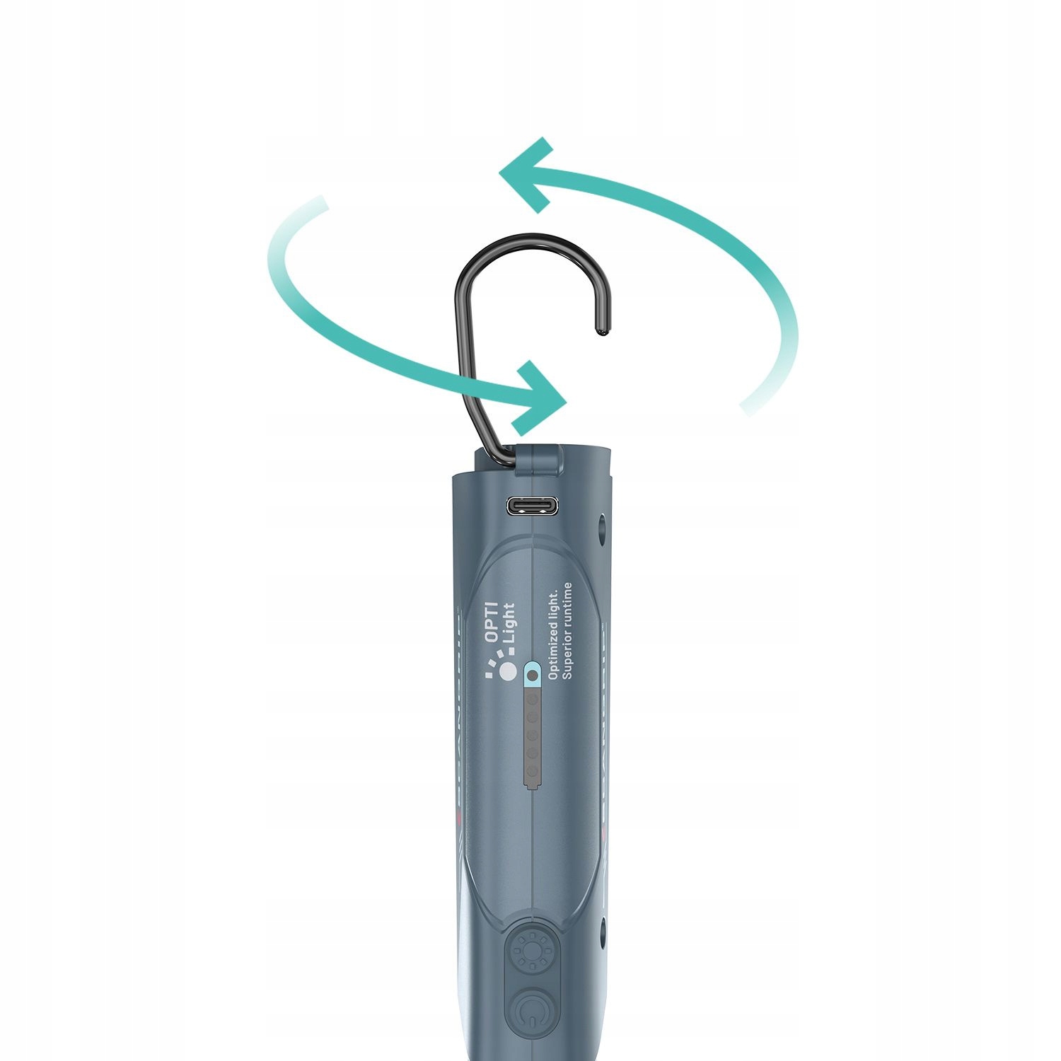 Wbudowany magnes i hak – elastyczne ustawienie światła