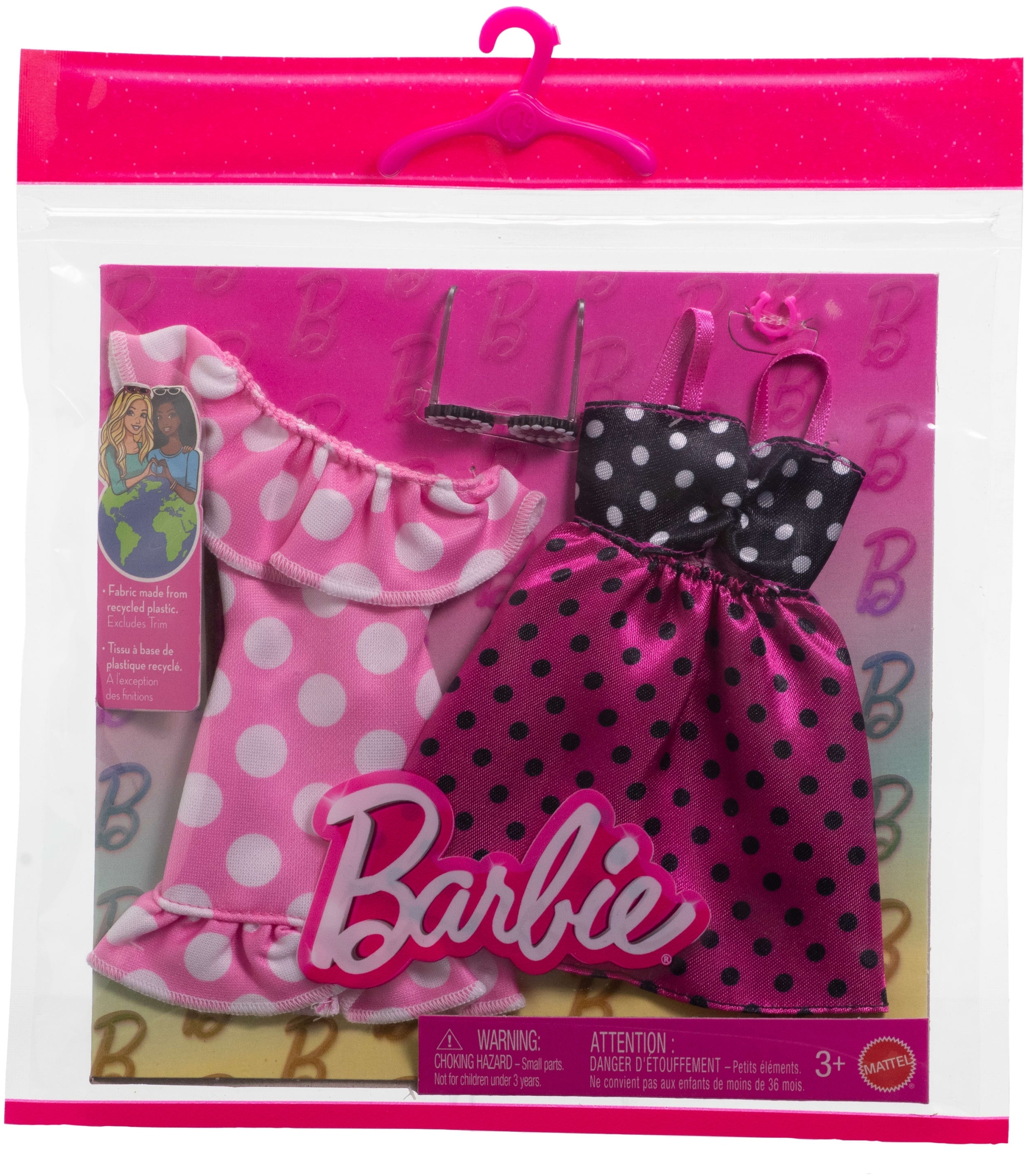 Barbie ubranka + akcesoria 2-pak HYV04 – Modowe wyzwania dla Twojej lalki