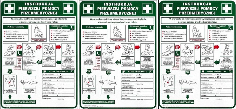PROCERA PRC-IAA11DNCN – Instrukcja udzielania pierwszej pomocy