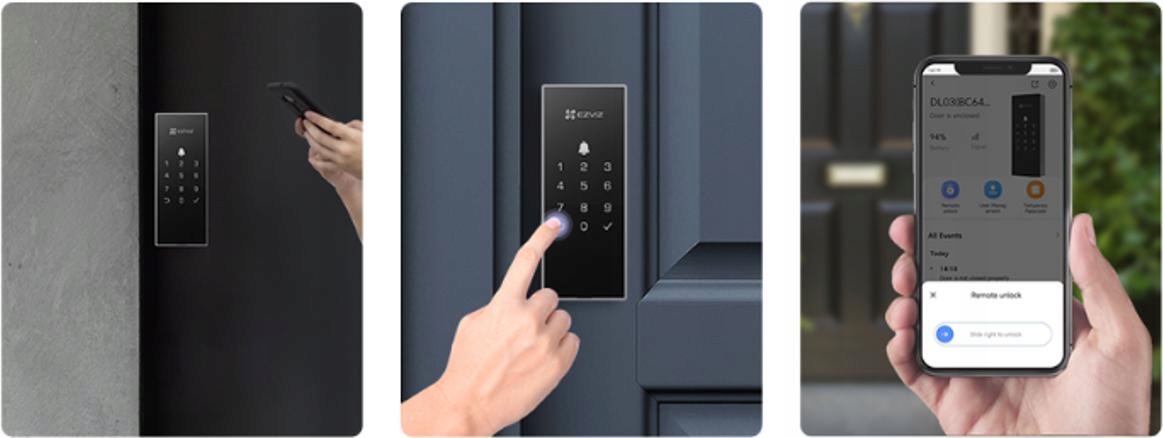 Wiele metod odblokowywania – Odcisk palca, kod PIN i karta RFID