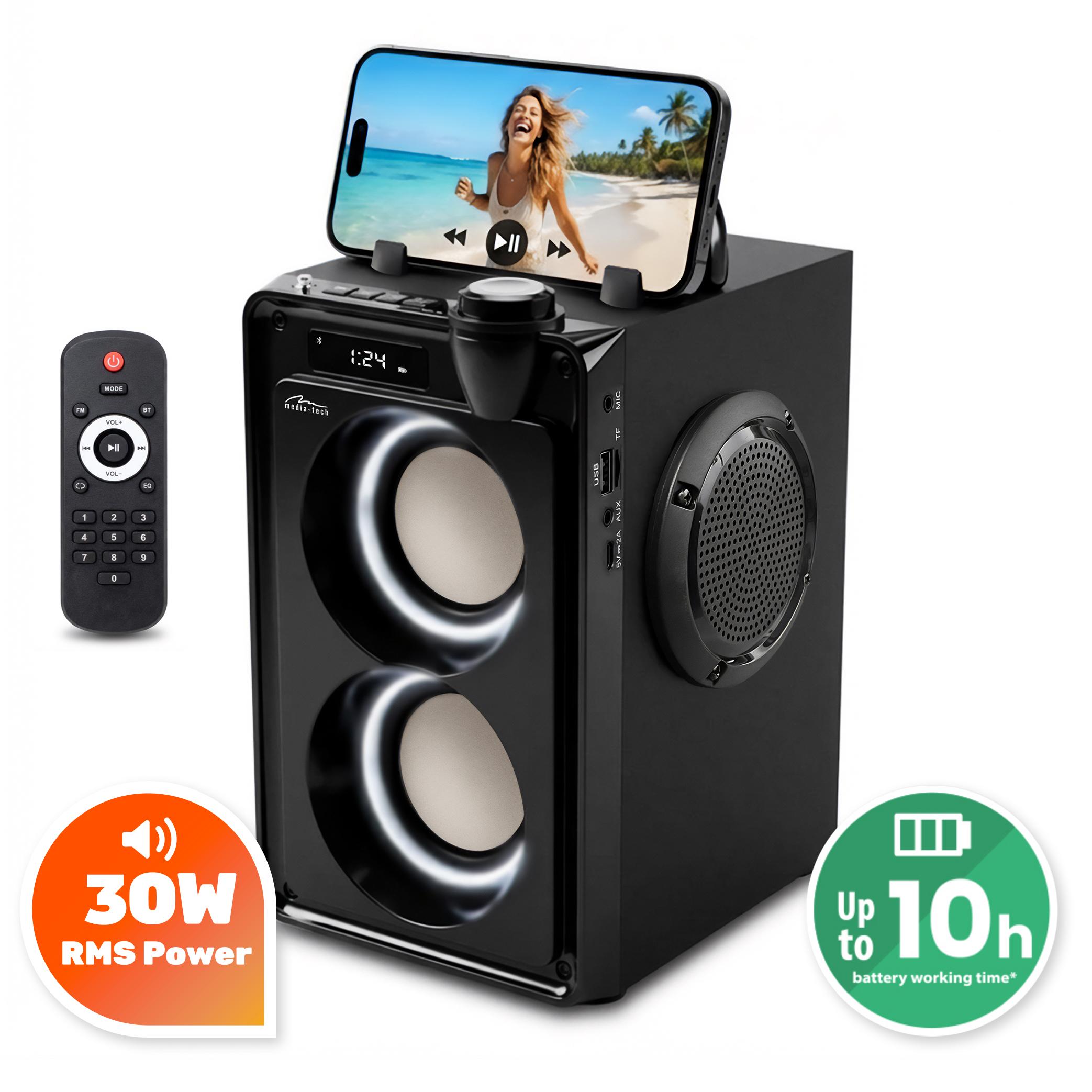 Przenośny Głośnik Bluetooth Media-Tech Overbox MT3186 – Potężne Brzmienie w Zasięgu Ręki