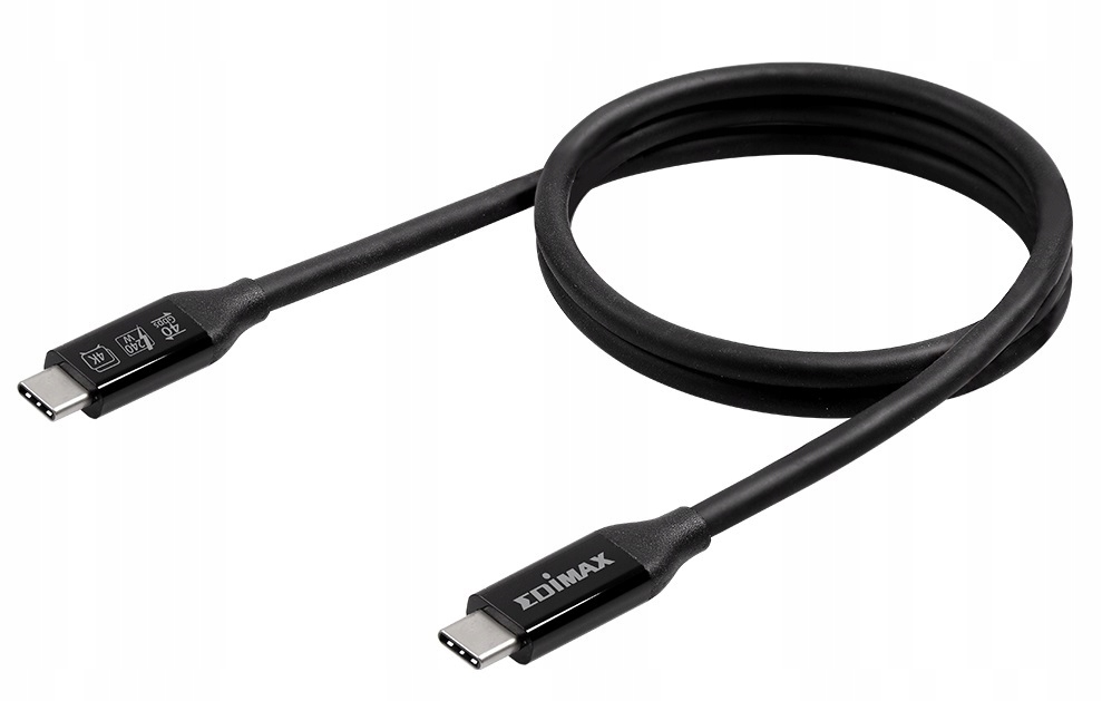 Kabel USB4/Thunderbolt 3 Edimax UC4-020TP 2m USB-C to USB-C czarny – Wydajność i niezawodność