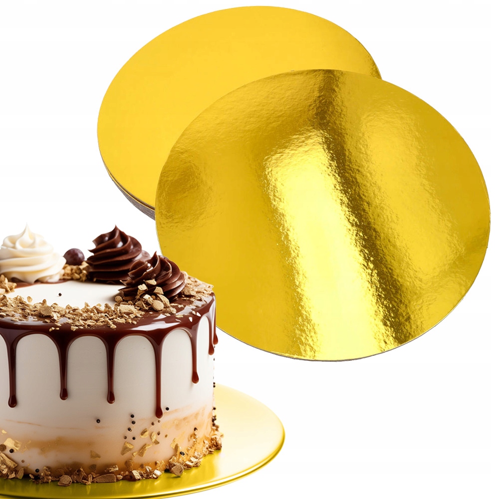 Podkład pod TORT złoto 35cm – Elegancka dekoracja na Twoje ciasta