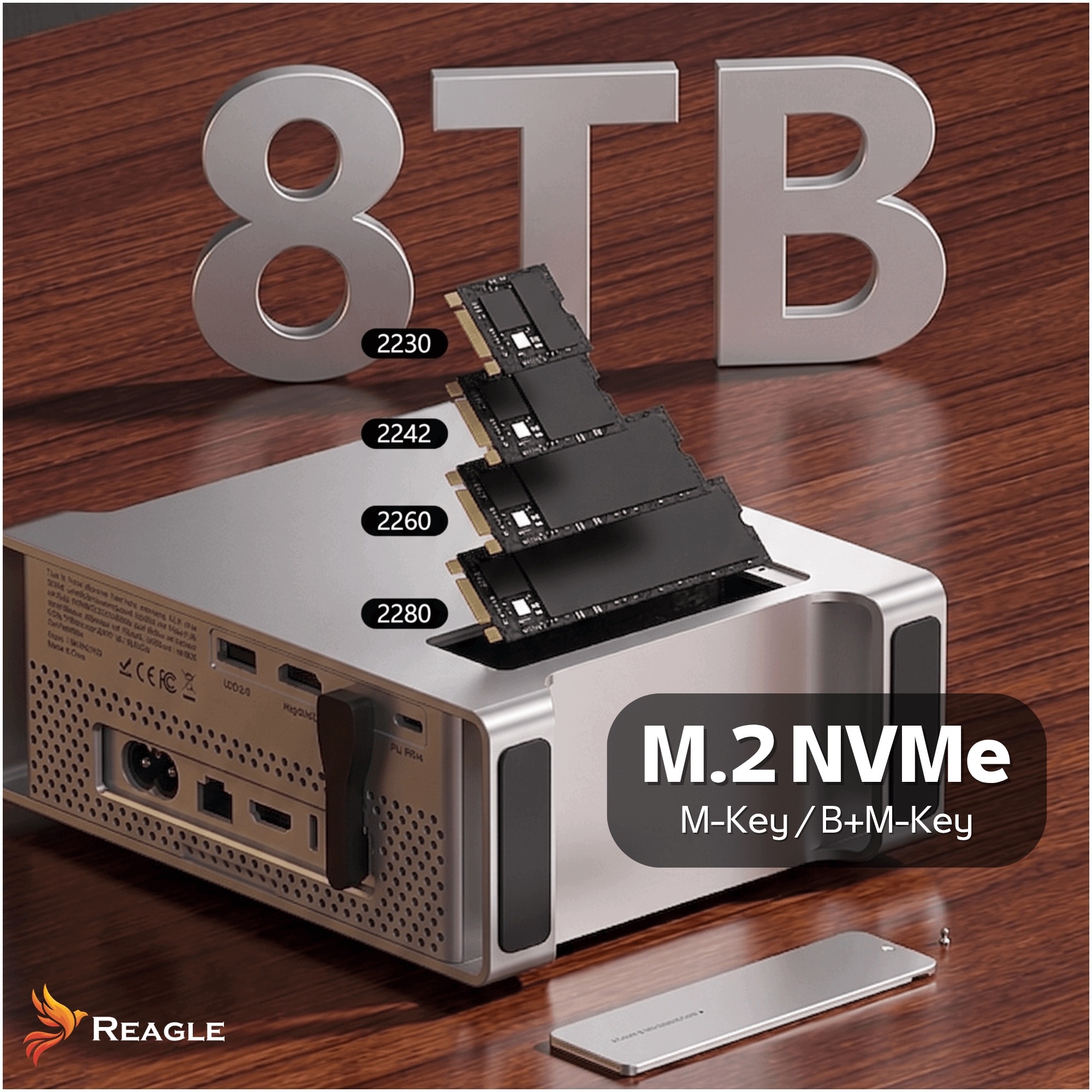 Wbudowana obudowa na dysk M.2 NVMe SSD – Zwiększ pamięć do 8TB
