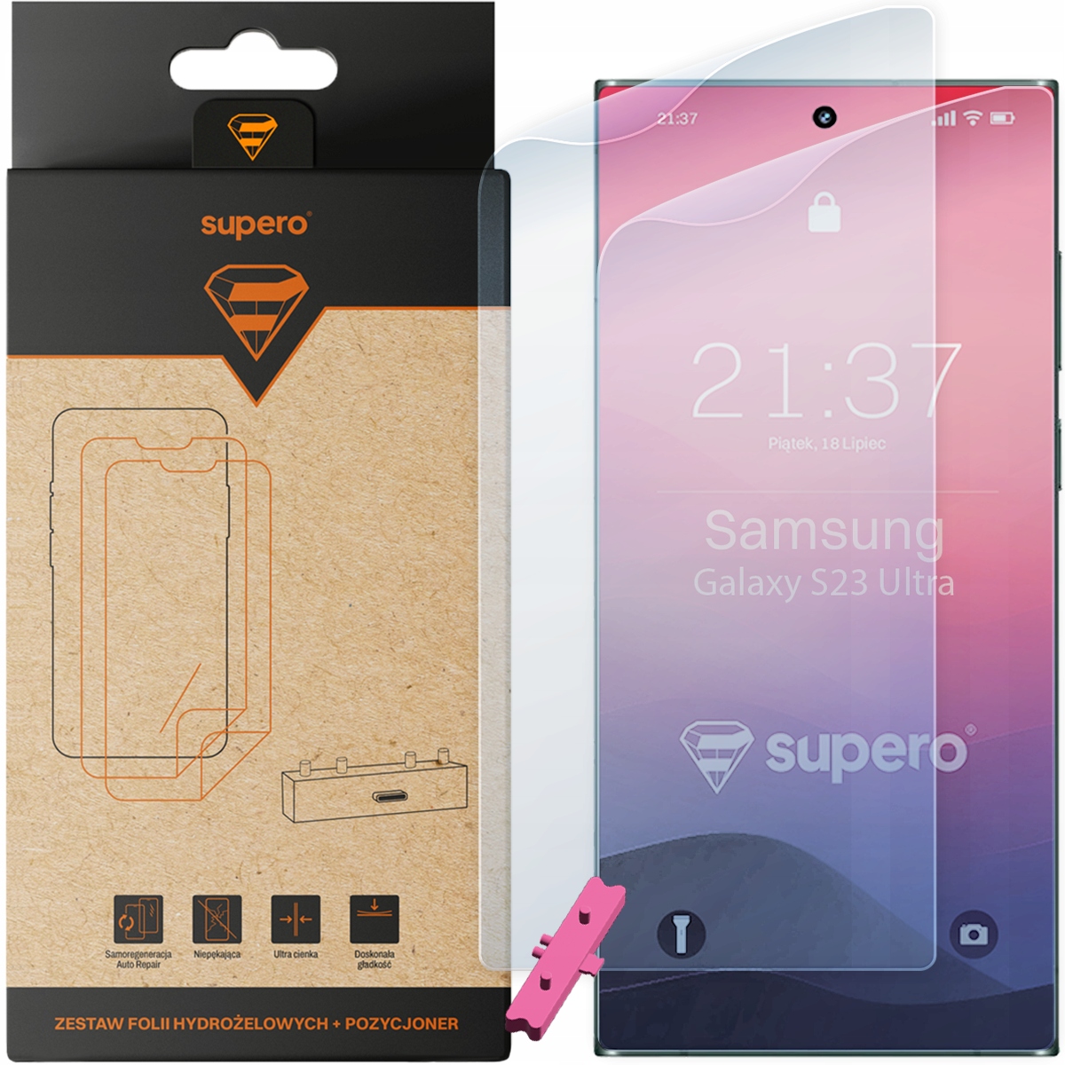 Folia hydrożelowa do Samsung Galaxy S23 Ultra Supero – Doskonała ochrona ekranu